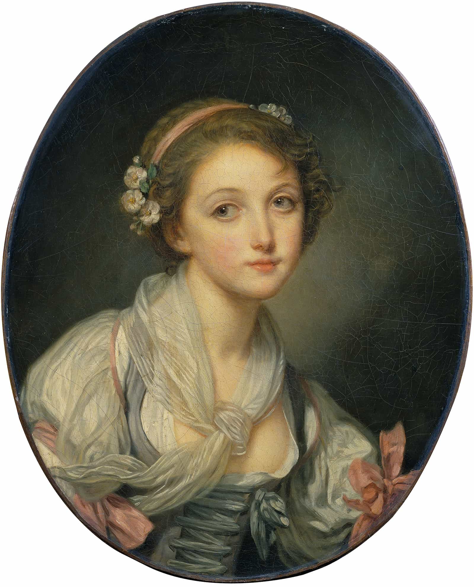 Girl With A Gauze Scarf by Jean Baptiste Greuze - Image 2