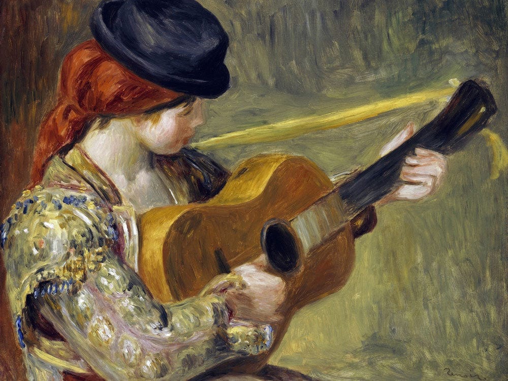 Girl With A Guitar By Pierre Auguste Renoir - Image 7