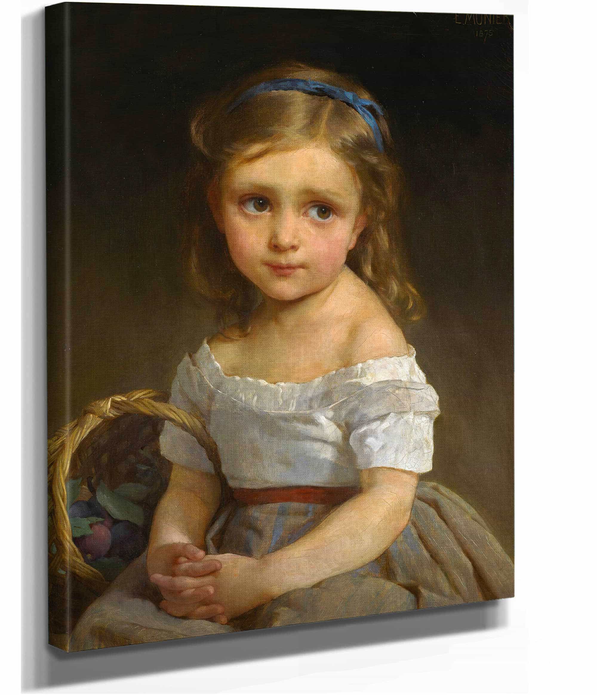 Girl With Basket Of Plums by Emile Munier - Image 2