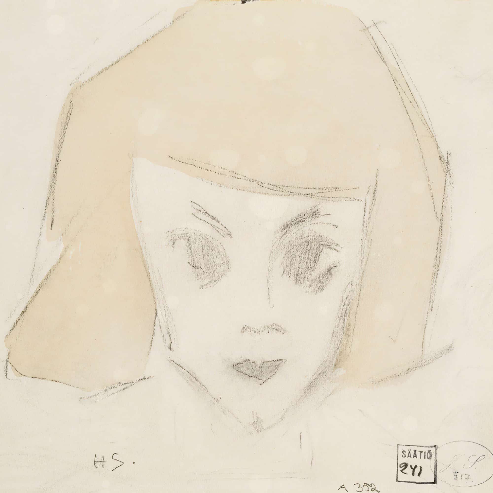 Girl With Large Eyes Karin by Helene Schjerfbeck - Image 4
