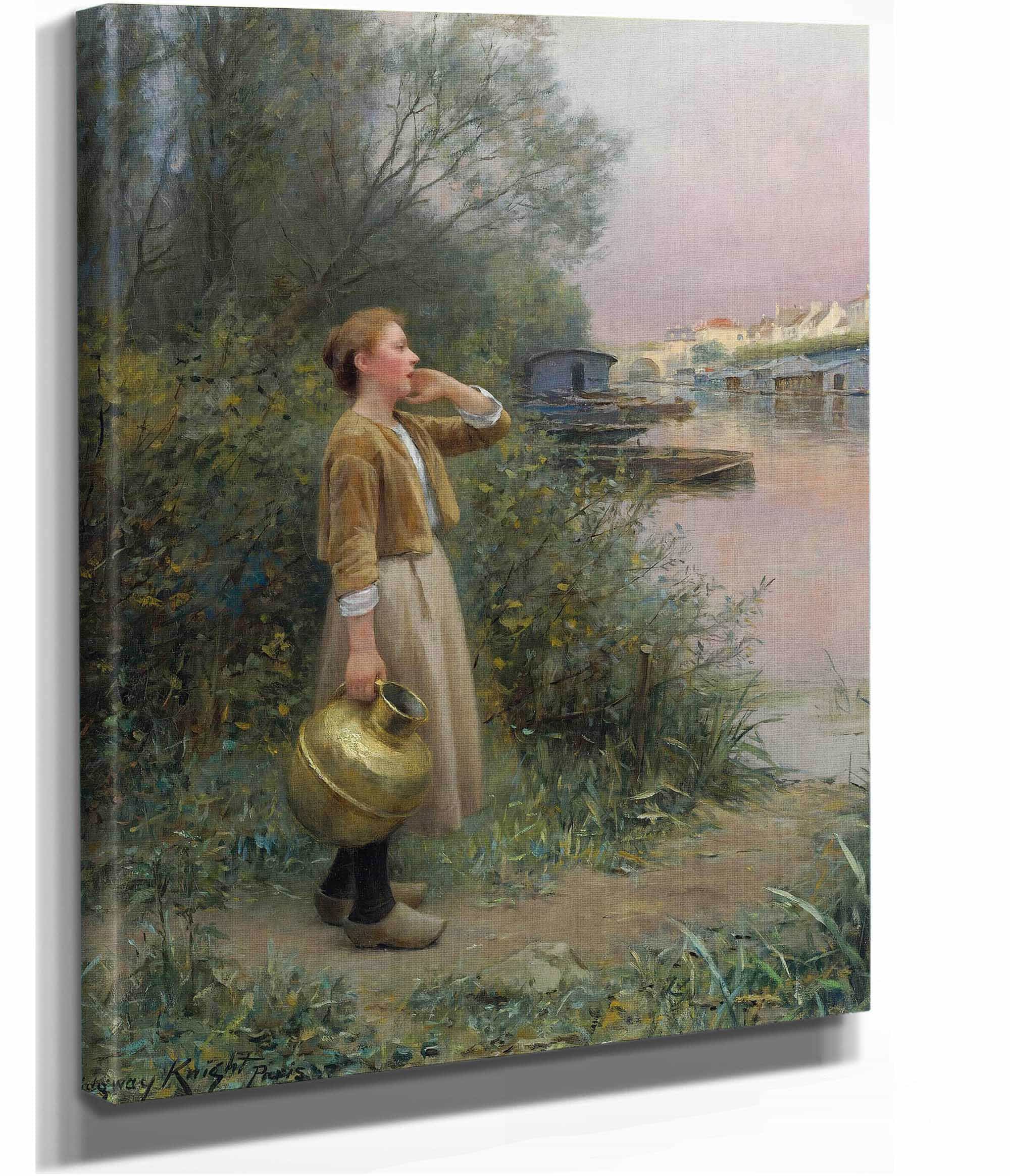 Girl With Water Jug by Daniel Ridgway Knight - Image 2