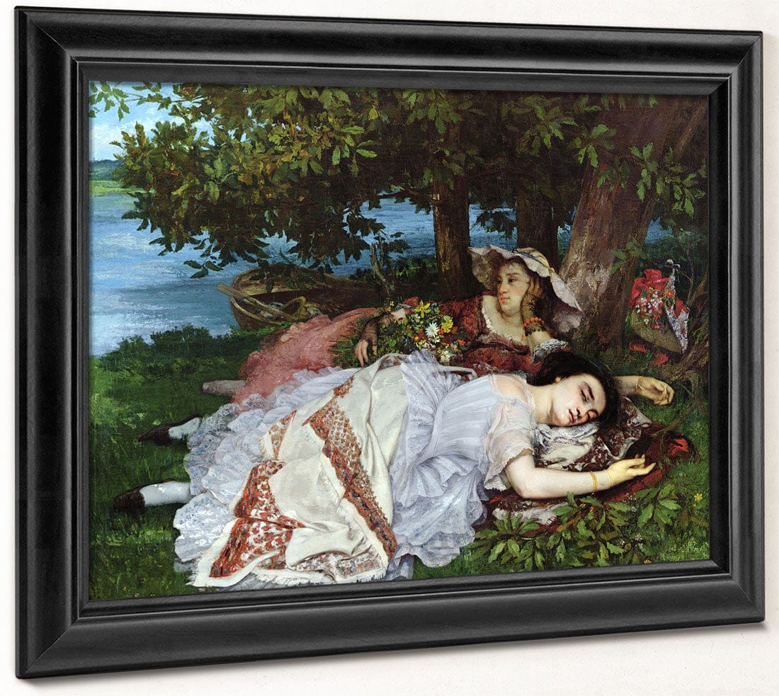 Girls On The Banks Of The Seine By Jean Desire Gustave Courbet - Image 8