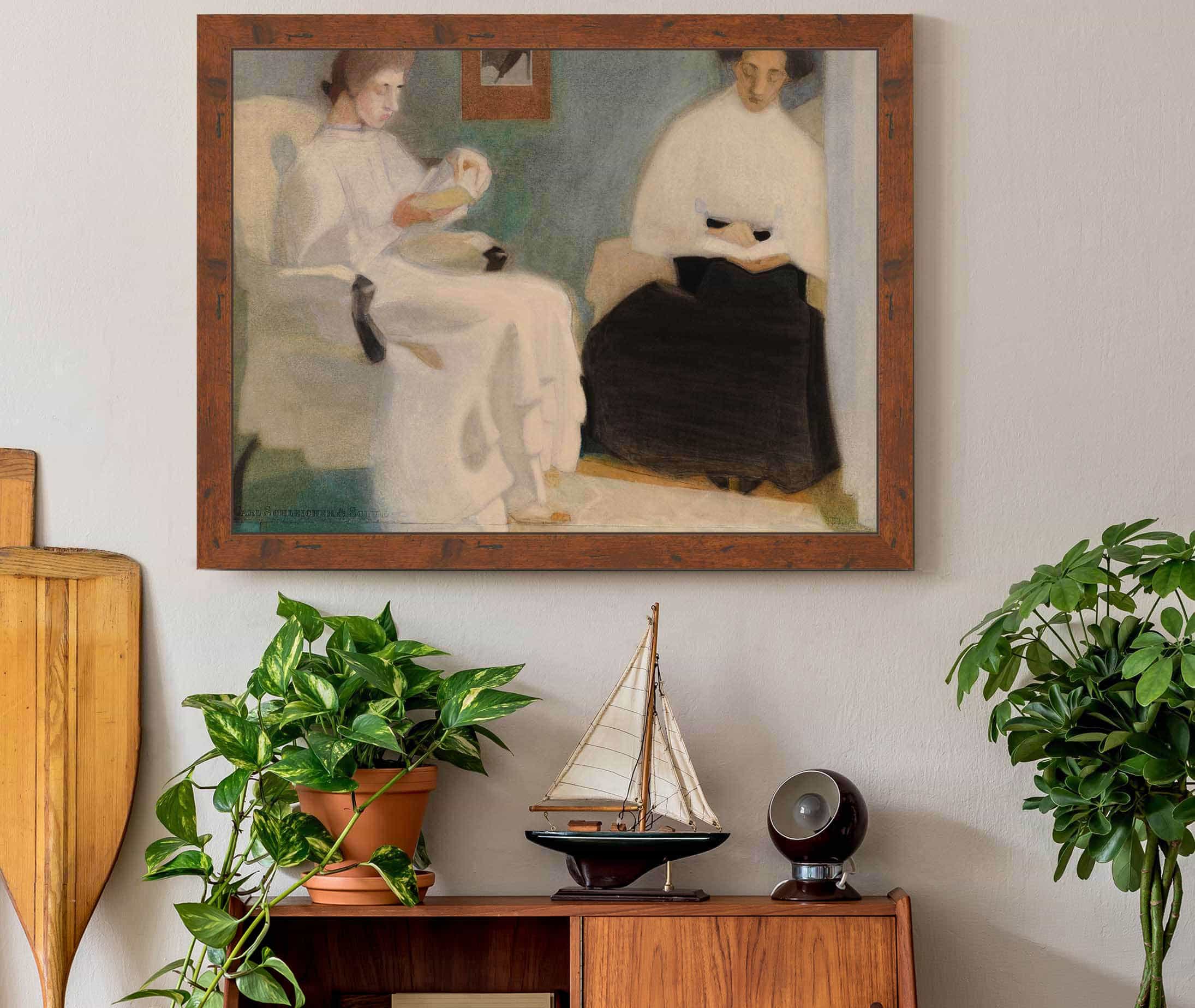 Girls Reading by Helene Schjerfbeck - Image 3
