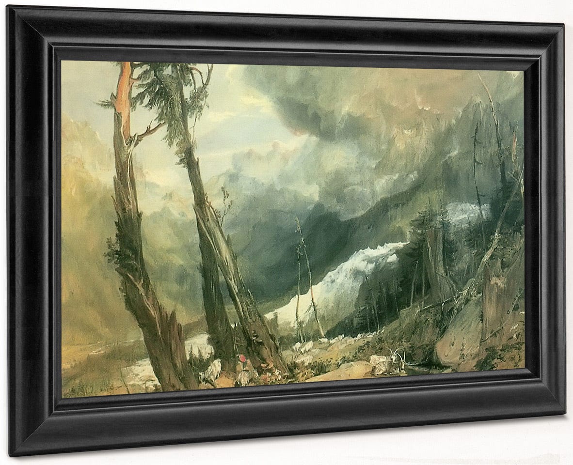 Glacier And Source Of The Arveron Going Up To The Mer De Glace By Jwm Turner - Image 8