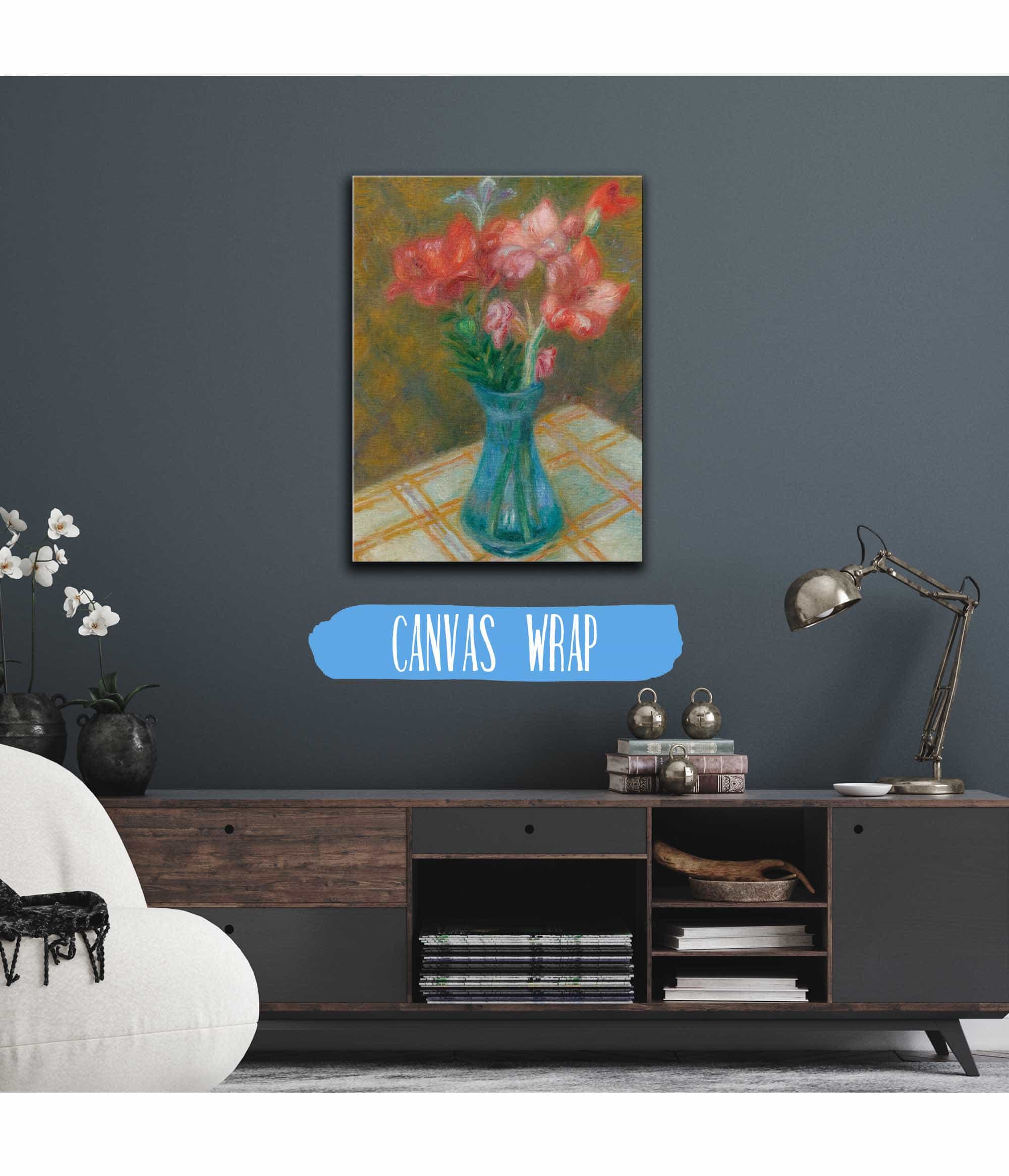 Gladiolas In Green Glass Vase by William James Glackens - Image 3