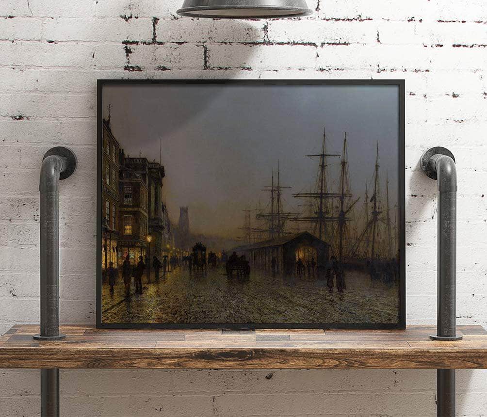 Glasgow, Saturday Night Painting John Atkinson Grimshaw Canvas Art - Image 4