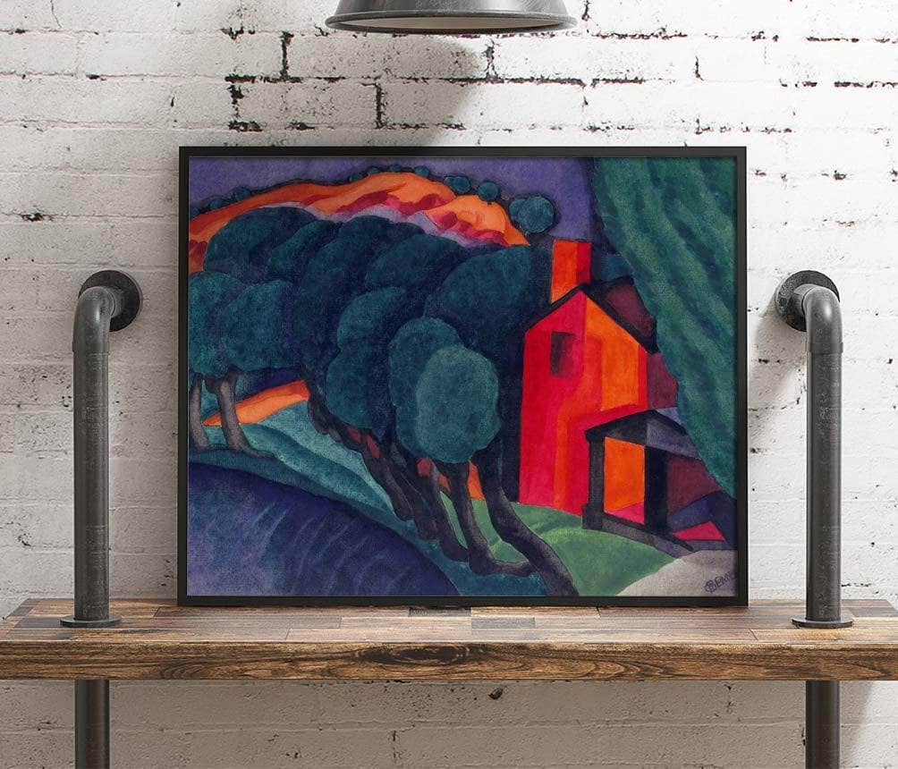 Glowing Night Painting Oscar Bluemner Canvas Art - Image 4