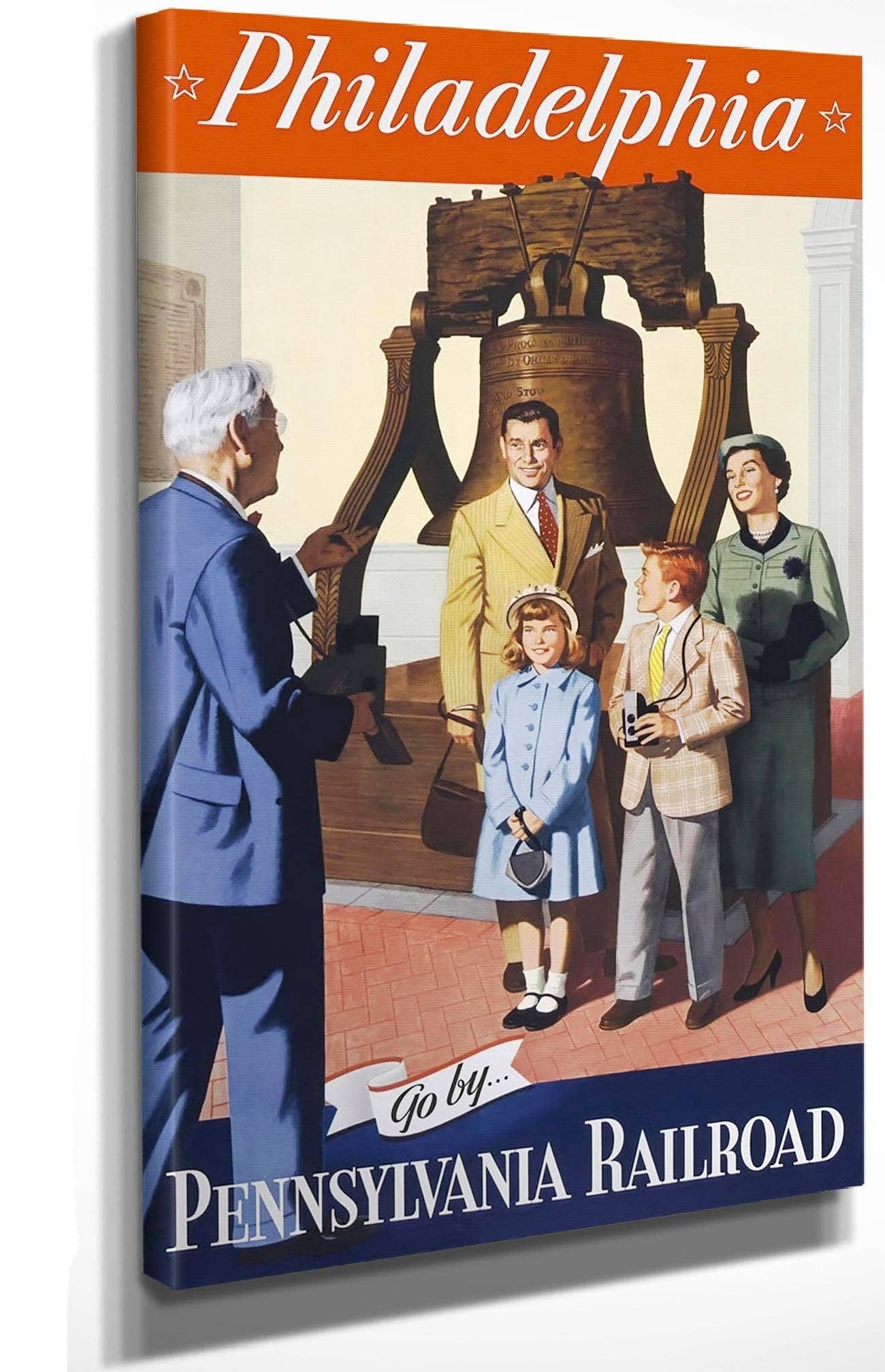 Go by Pennsylvania Railroad. Vintage Philadelphia