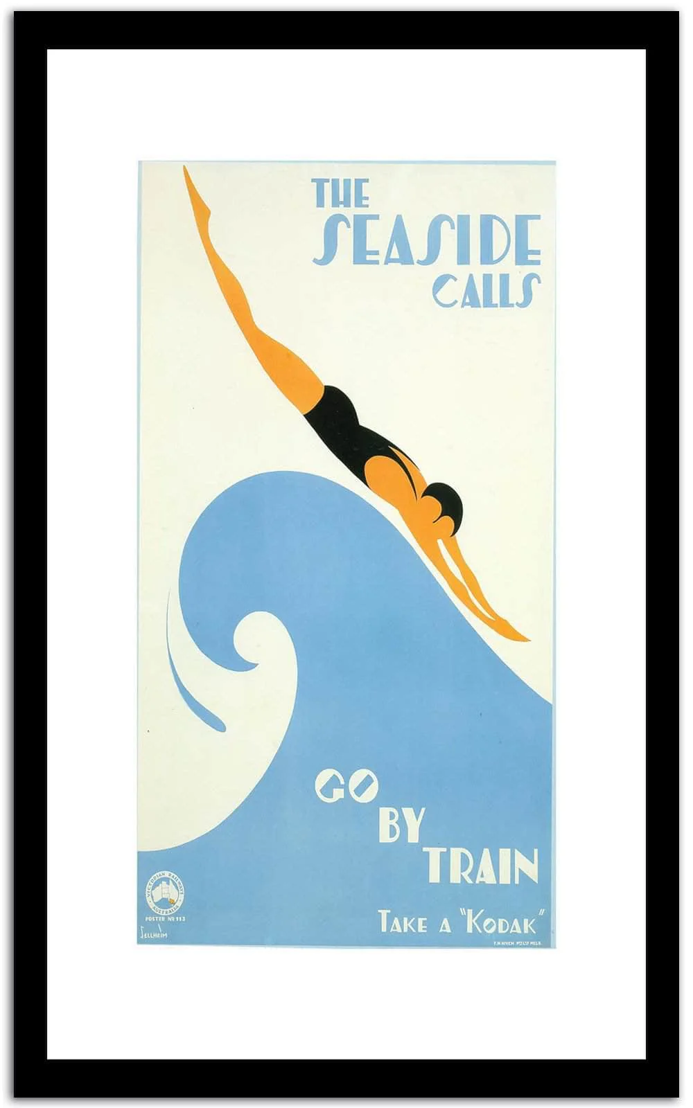 Go By Train Vintage Poster