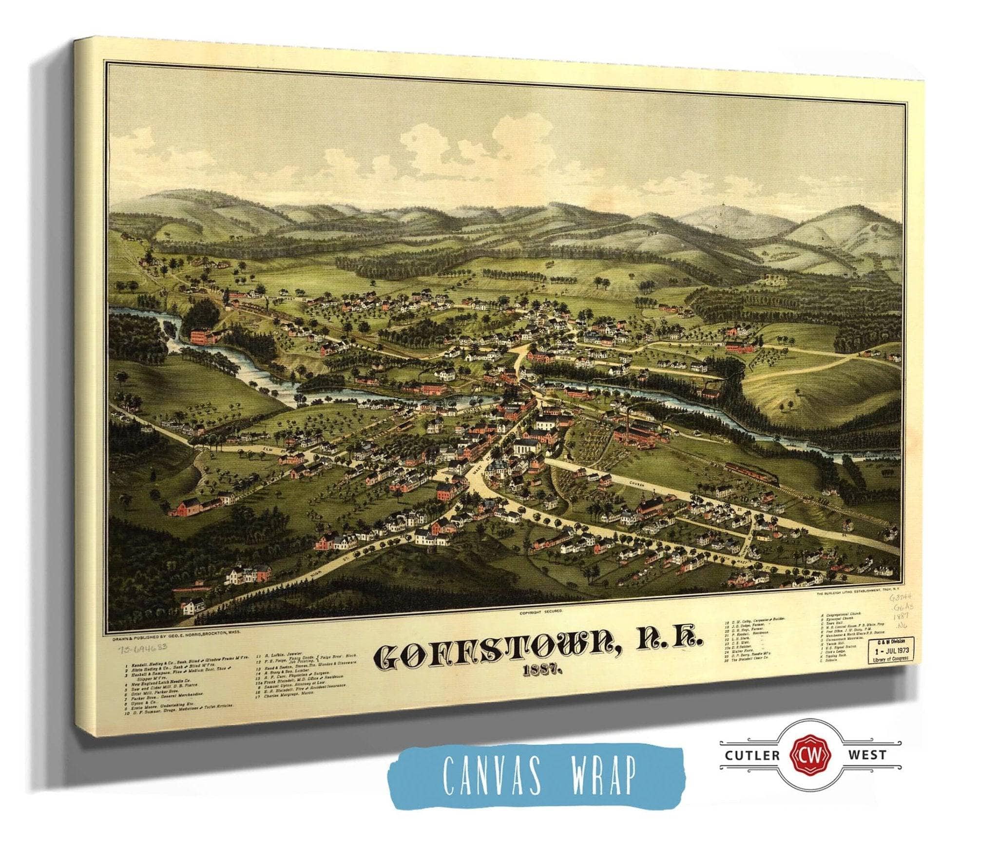 Goffstown Nh 1887 State of New Hampshire