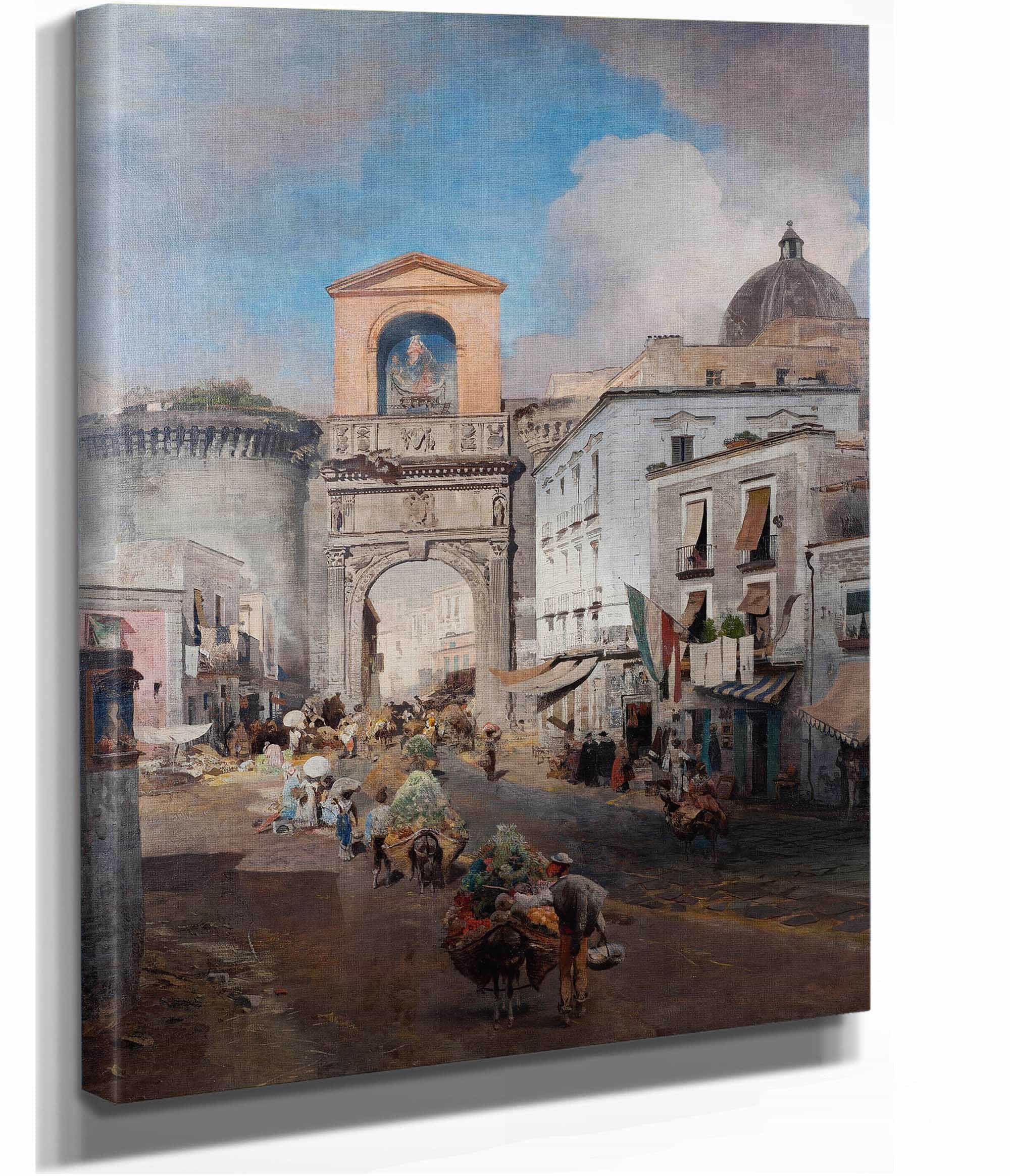 Going To Market by Oswald Achenbach - Image 2