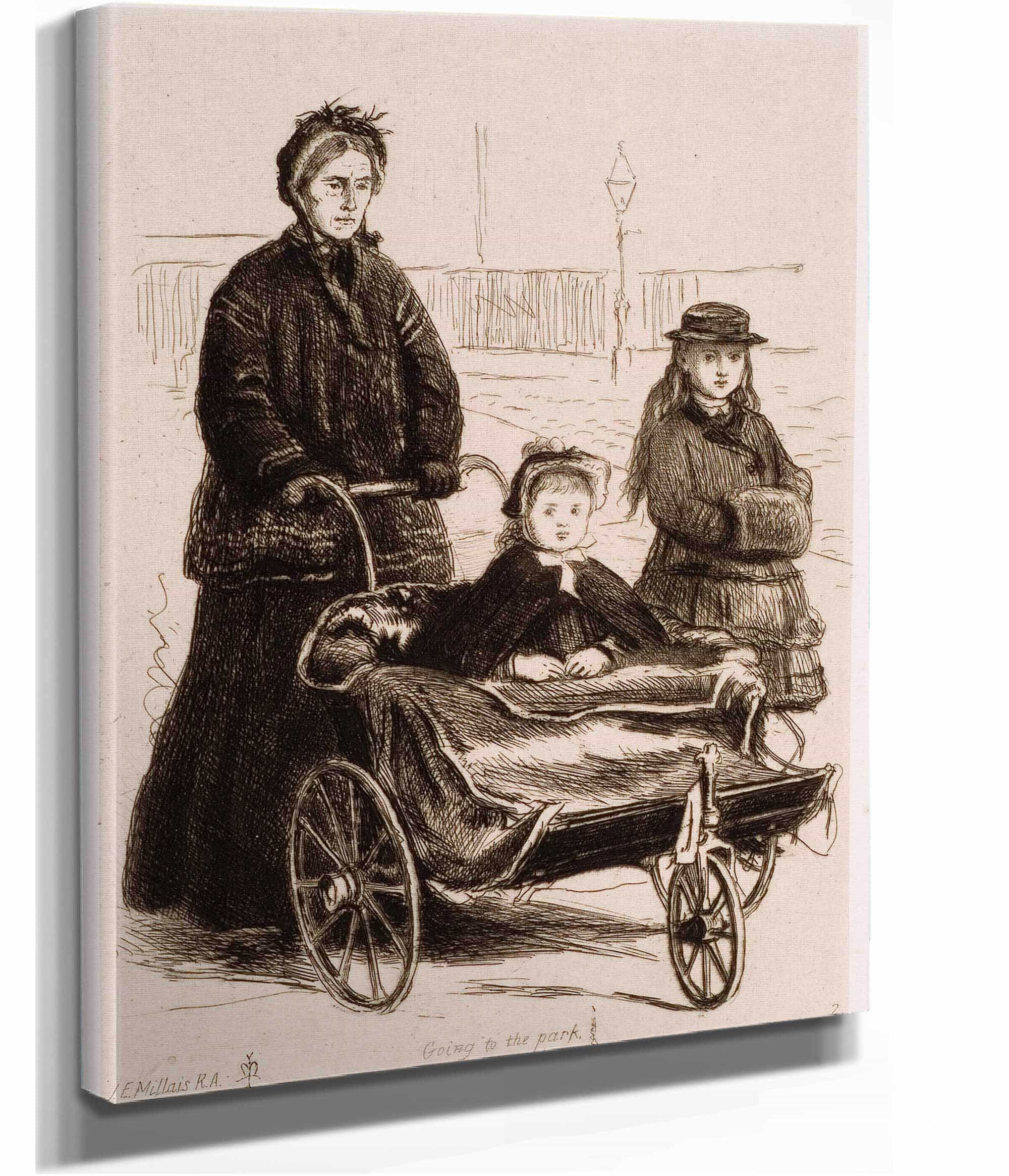 Going To The Park by Sir John Everett Millais - Image 2