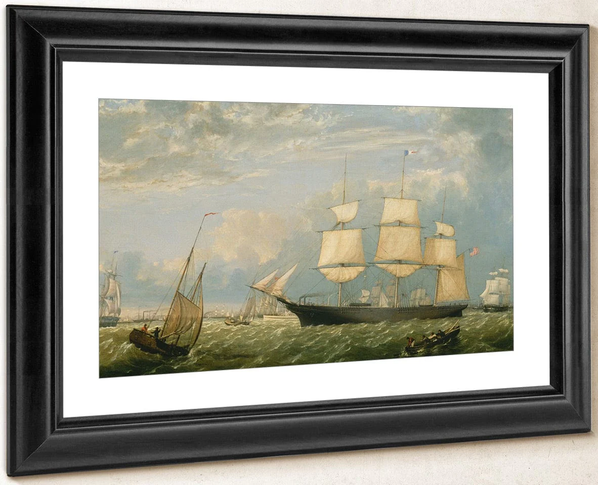 Golden State Entering New York Harbor By Fitz Henry Lane - Image 4