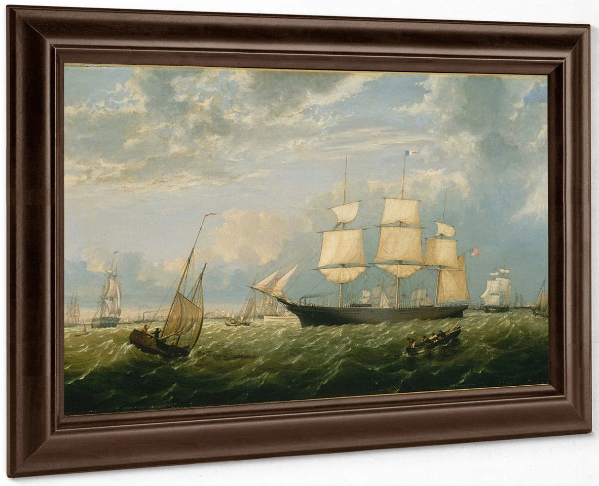 Golden State Entering New York Harbor By Fitz Henry Lane - Image 6