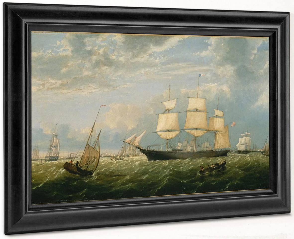 Golden State Entering New York Harbor By Fitz Henry Lane - Image 8