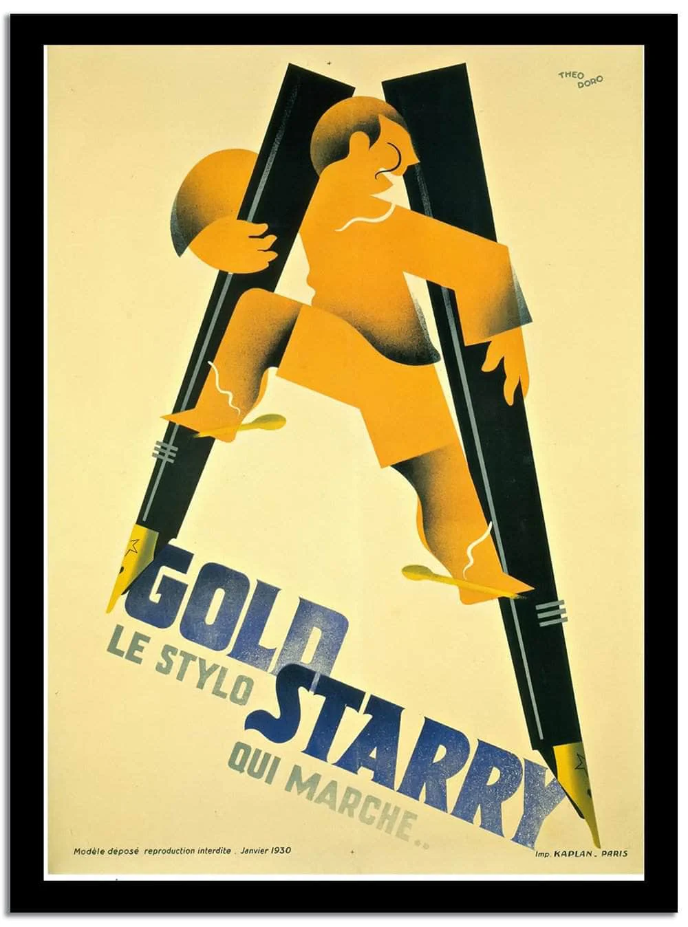 Gold Starry  Vintage Poster - Image 2