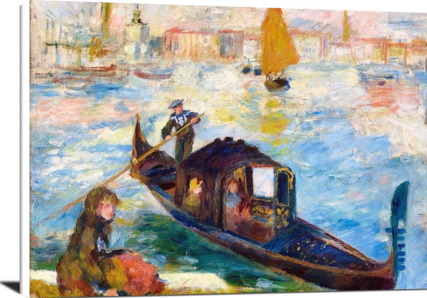 Gondola On The Grand Canal, Venice Painting Auguste Renoir Canvas Art