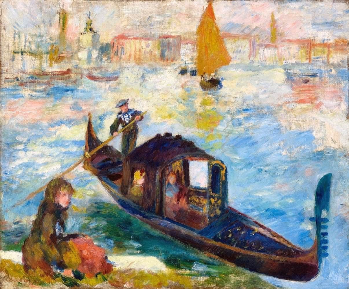 Gondola On The Grand Canal, Venice Painting Auguste Renoir Canvas Art - Image 5