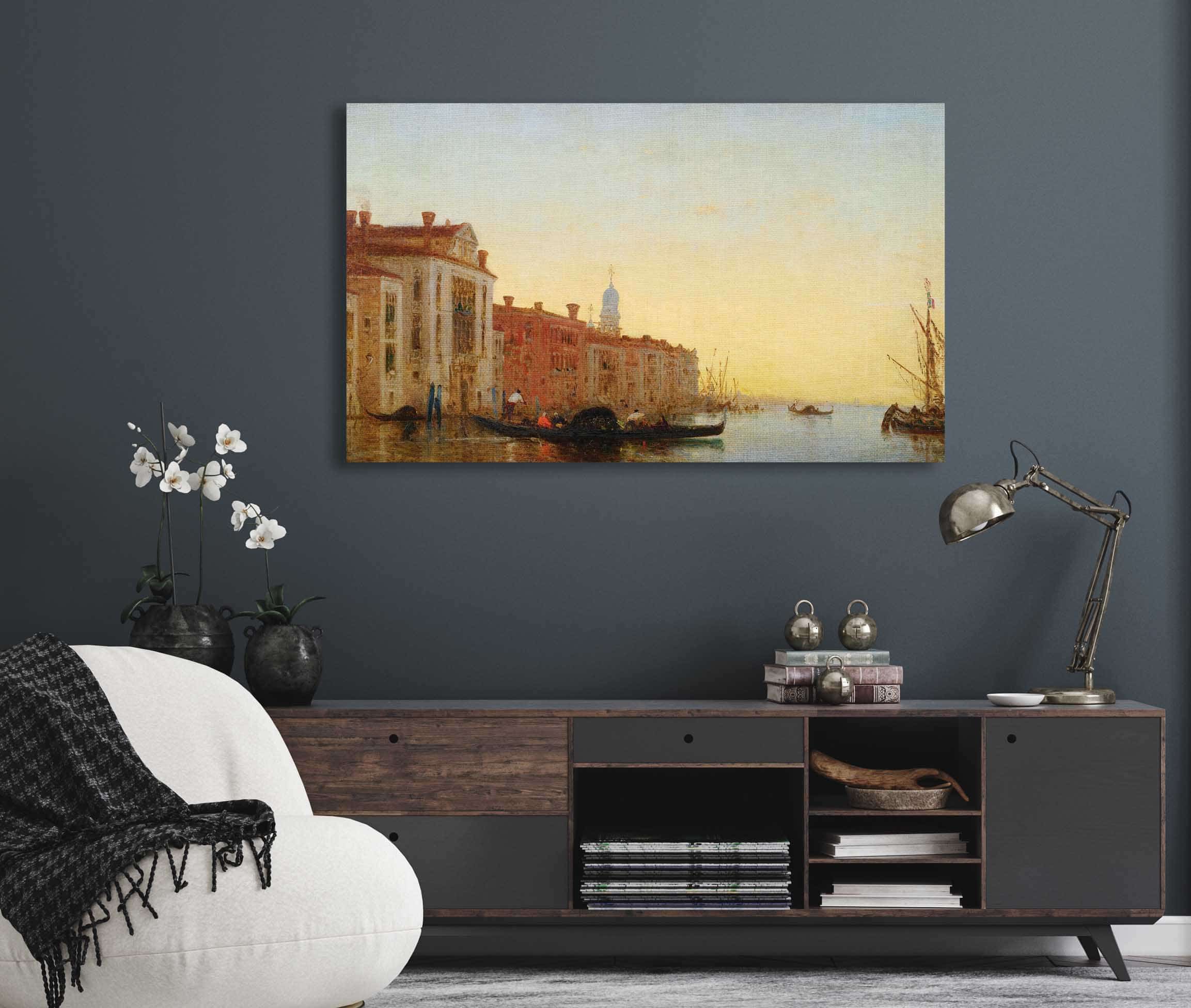 Gondole Traversant Lentree Du Grand Canal by Felix Ziem - Image 5