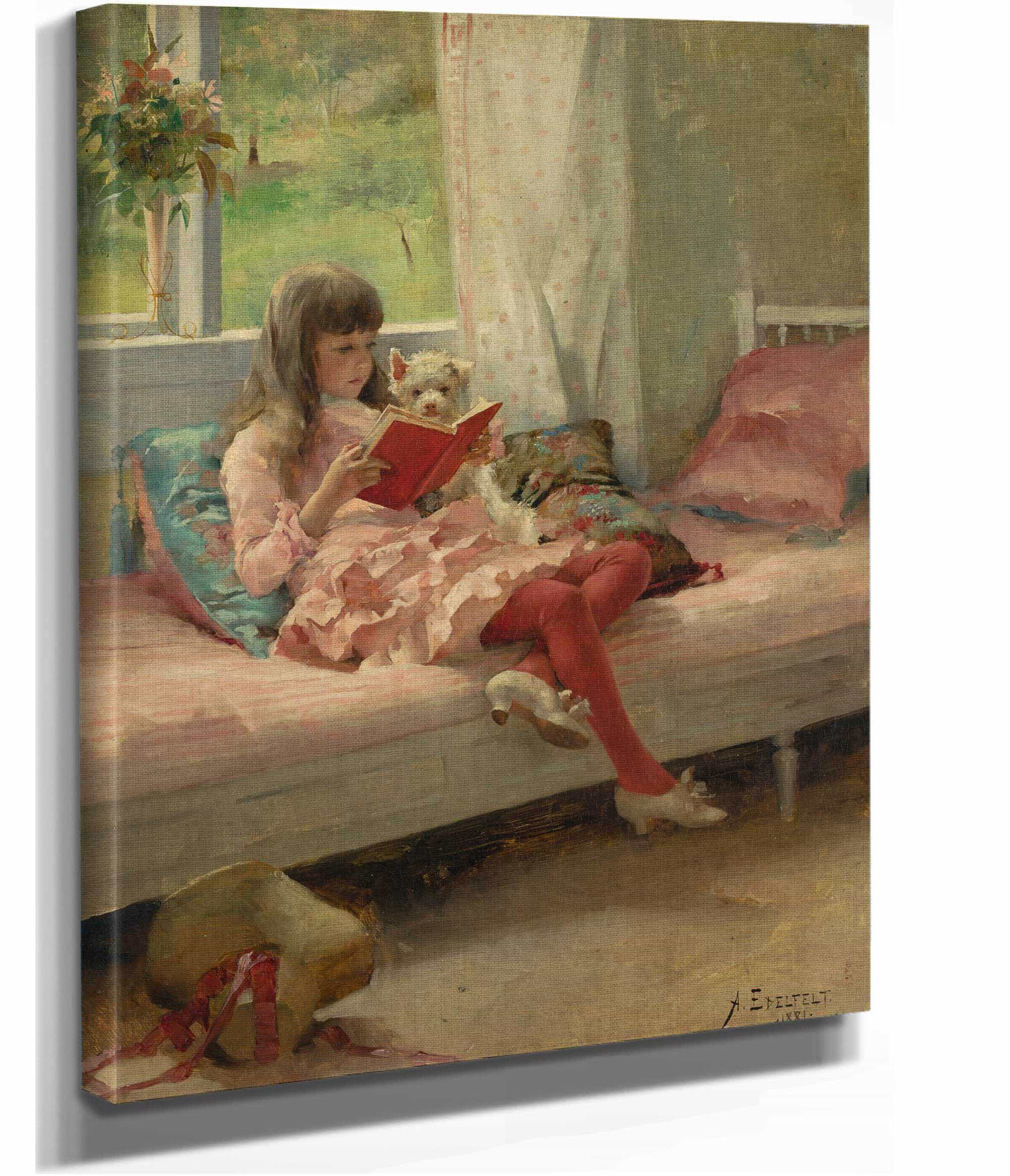 Good Friends I Berta And Capi by Albert Edelfelt - Image 2