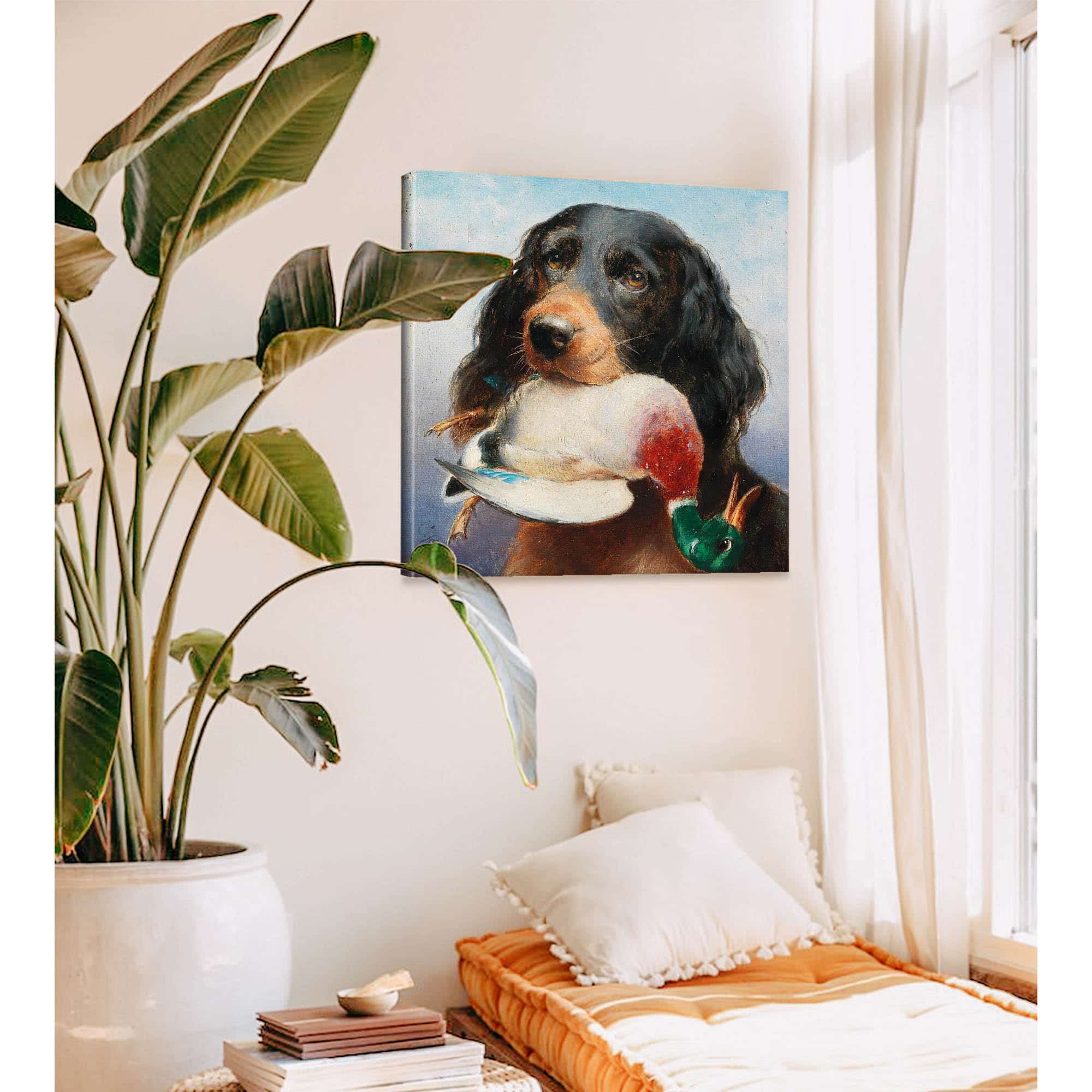 Gordon Setter With Mallard Duck by Carl Reichert - Image 2