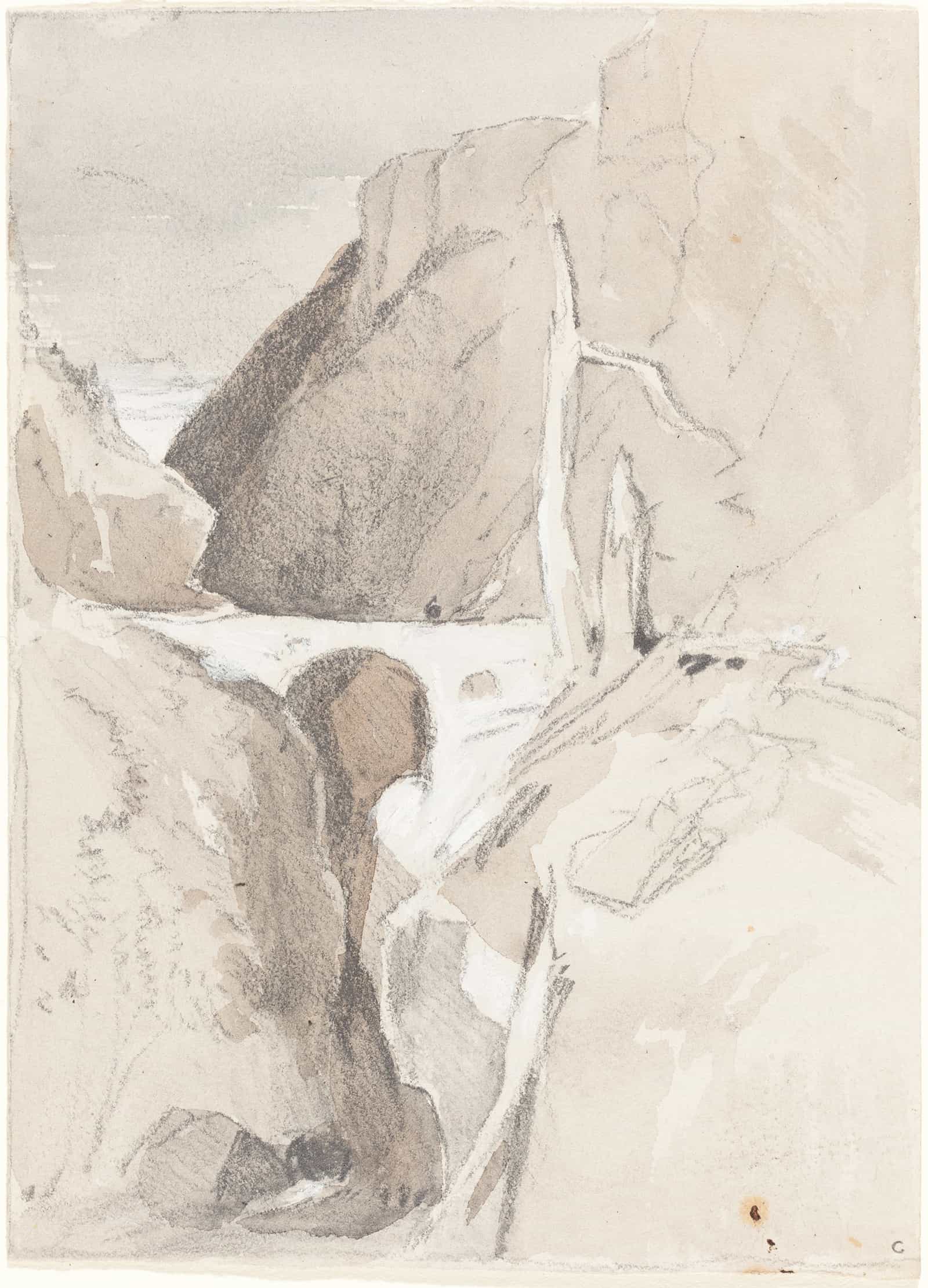 Gorge With Tree Stumps by John Sell Cotman - Image 2