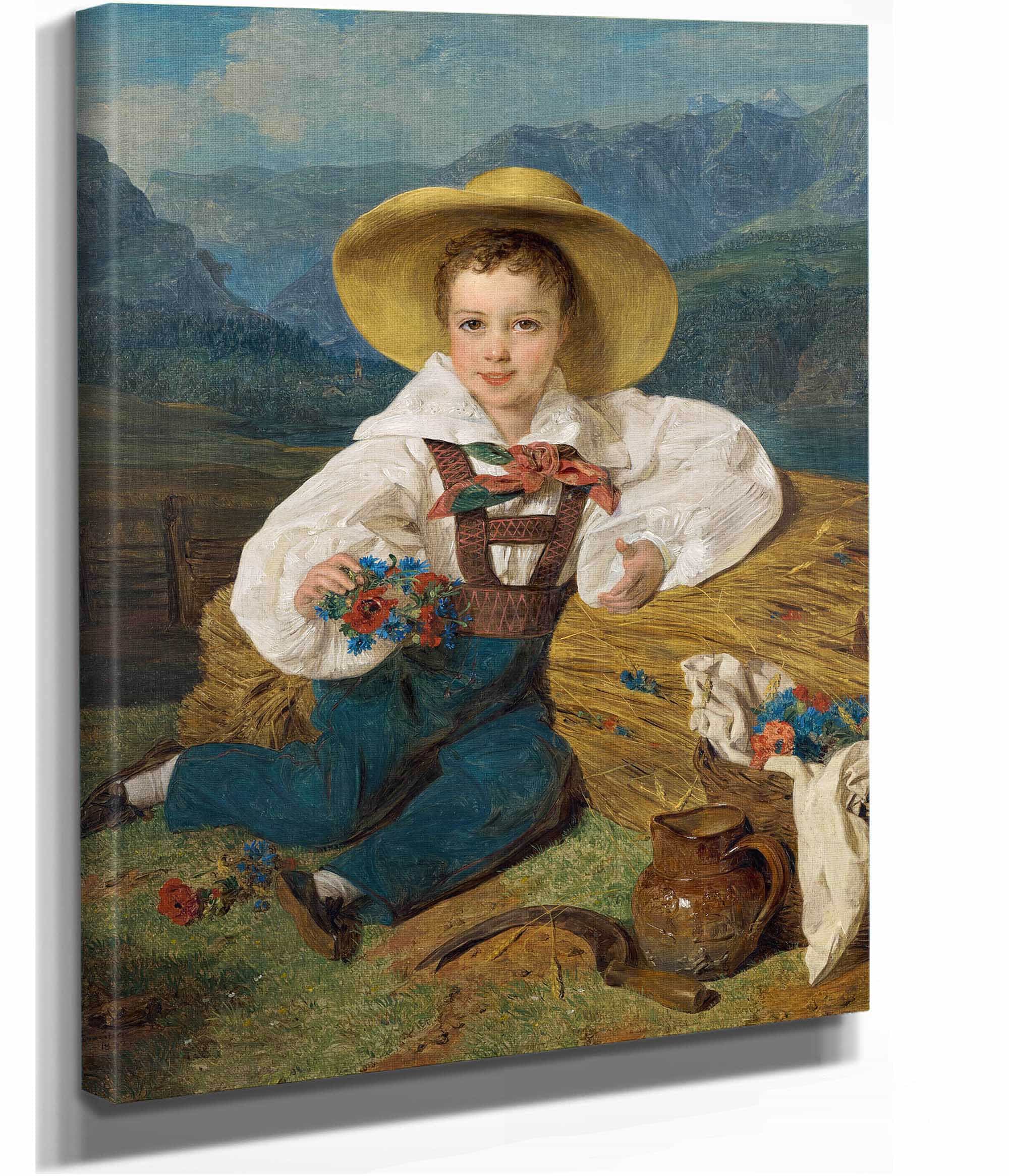 Graf Demetrius Apraxin Als Kind Vor Einer Berglandschaft by Ferdinand Georg Waldmuller - Image 2
