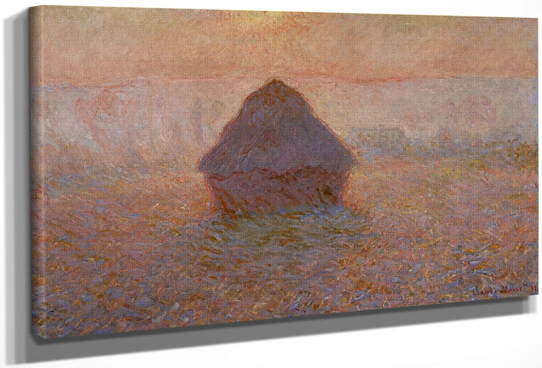 Grainstack Sun In The Mist 1891 By Claude Monet