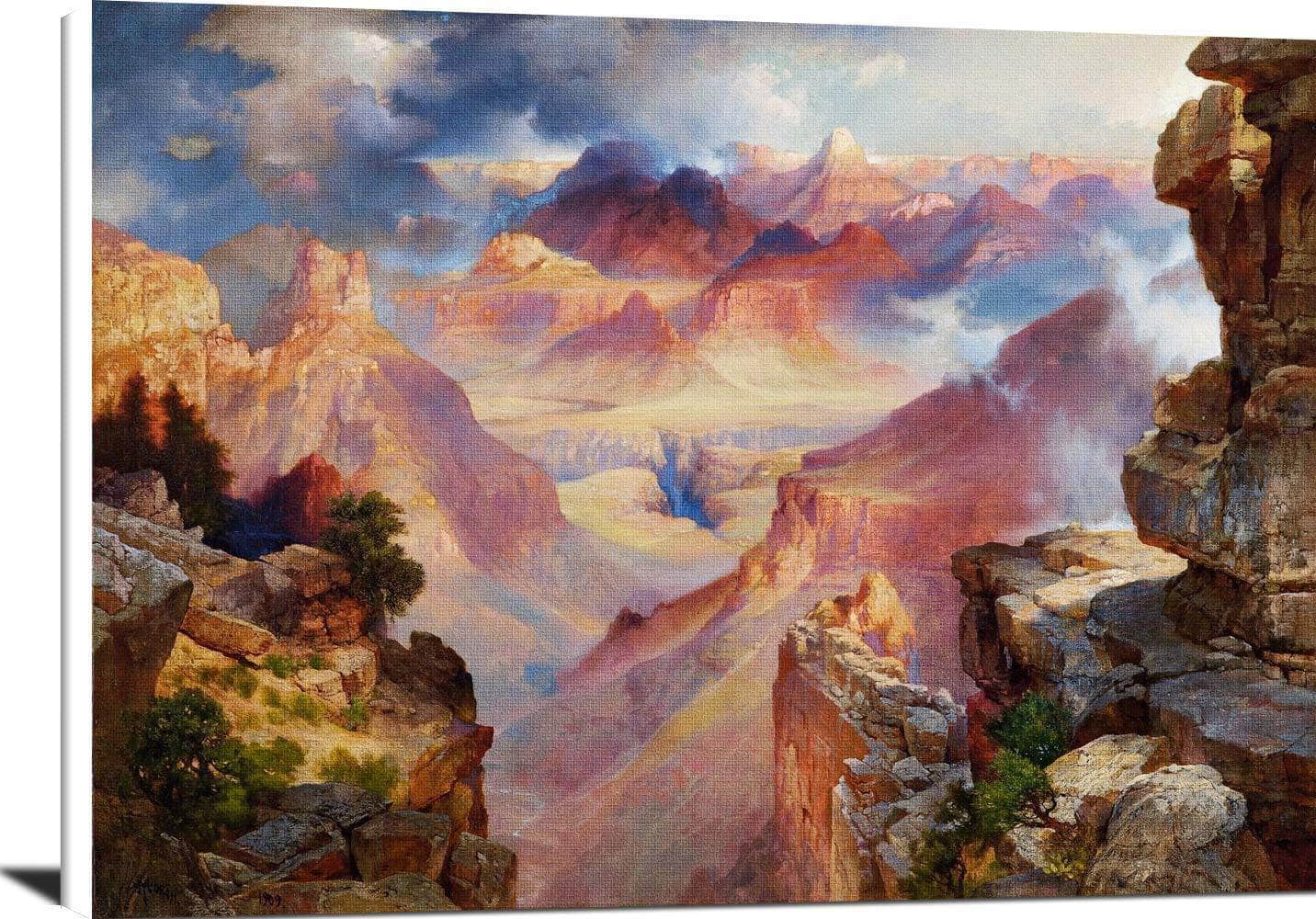 Grand Canyon Of Arizona At Sunset Painting Thomas Moran Canvas Art
