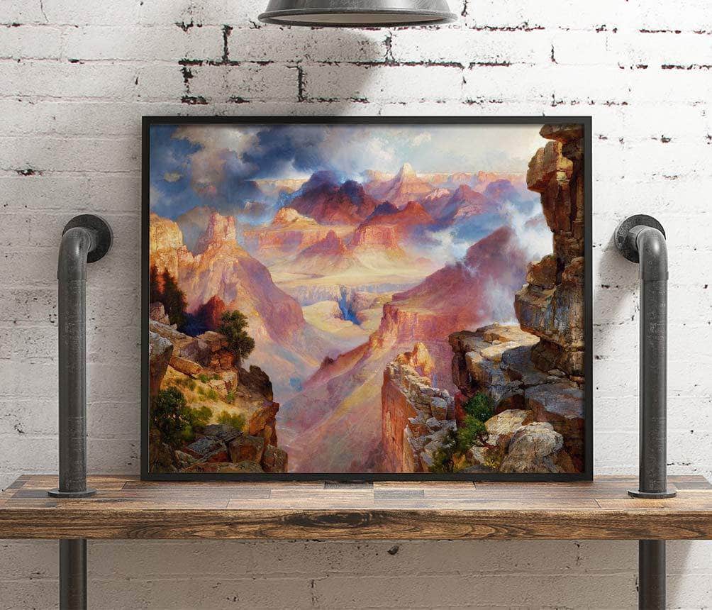 Grand Canyon Of Arizona At Sunset Painting Thomas Moran Canvas Art - Image 4