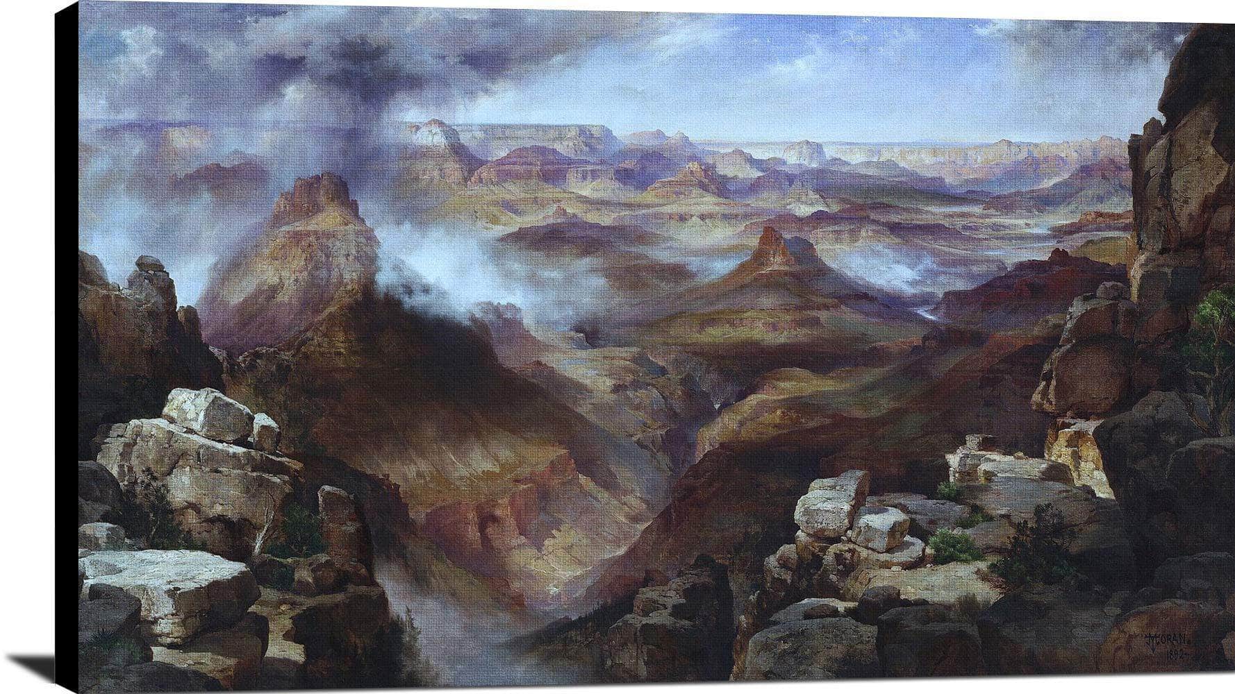 Grand Canyon Of The Colorado River Painting Thomas Moran Canvas Art - Image 2