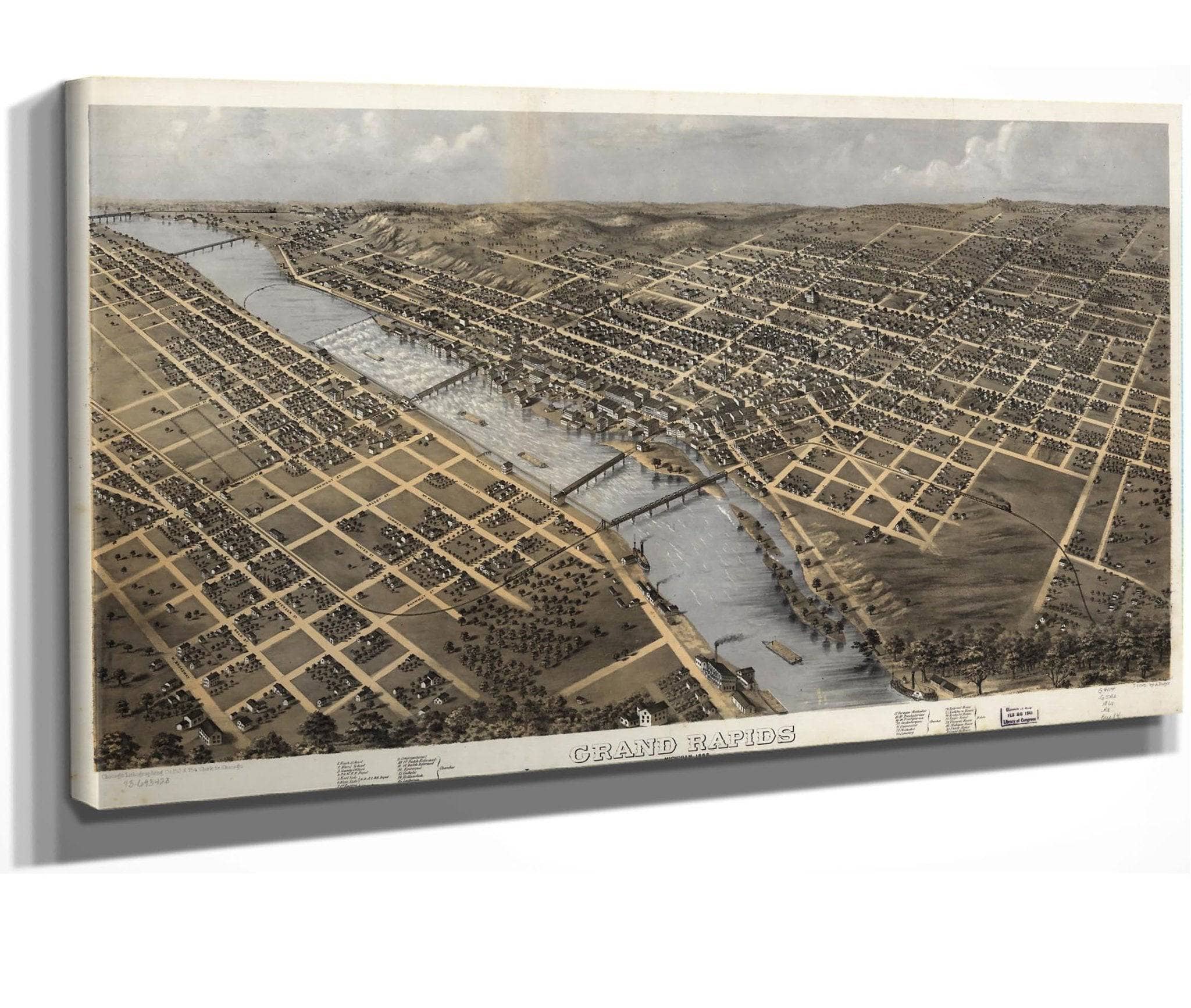 Grand Rapids Michigan 1868 State Of Michigan