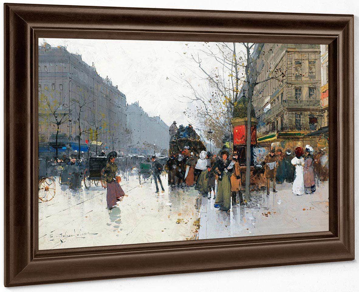 Grands Boulevards In Paris By Eugene Galien Laloue - Image 4