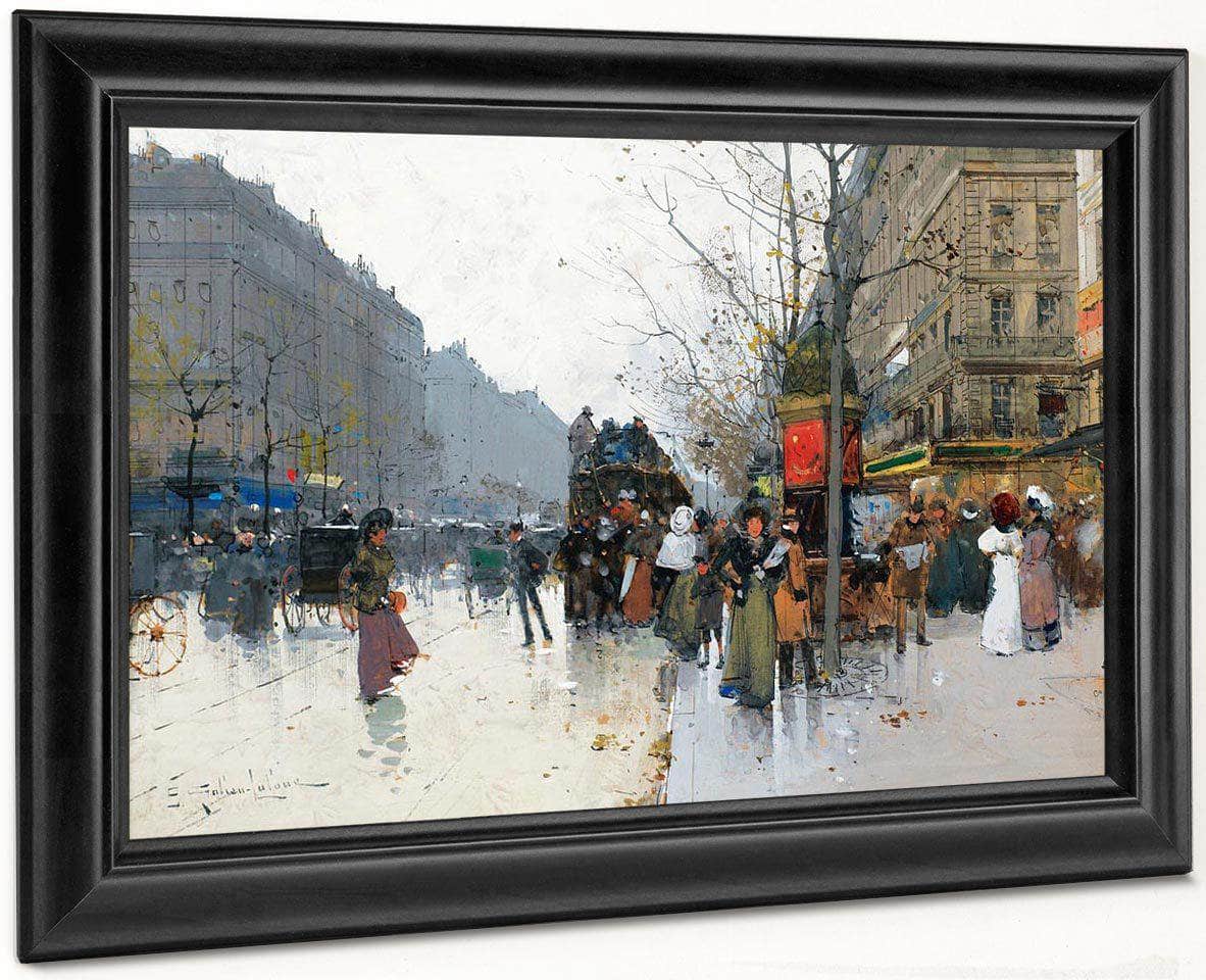 Grands Boulevards In Paris By Eugene Galien Laloue - Image 6