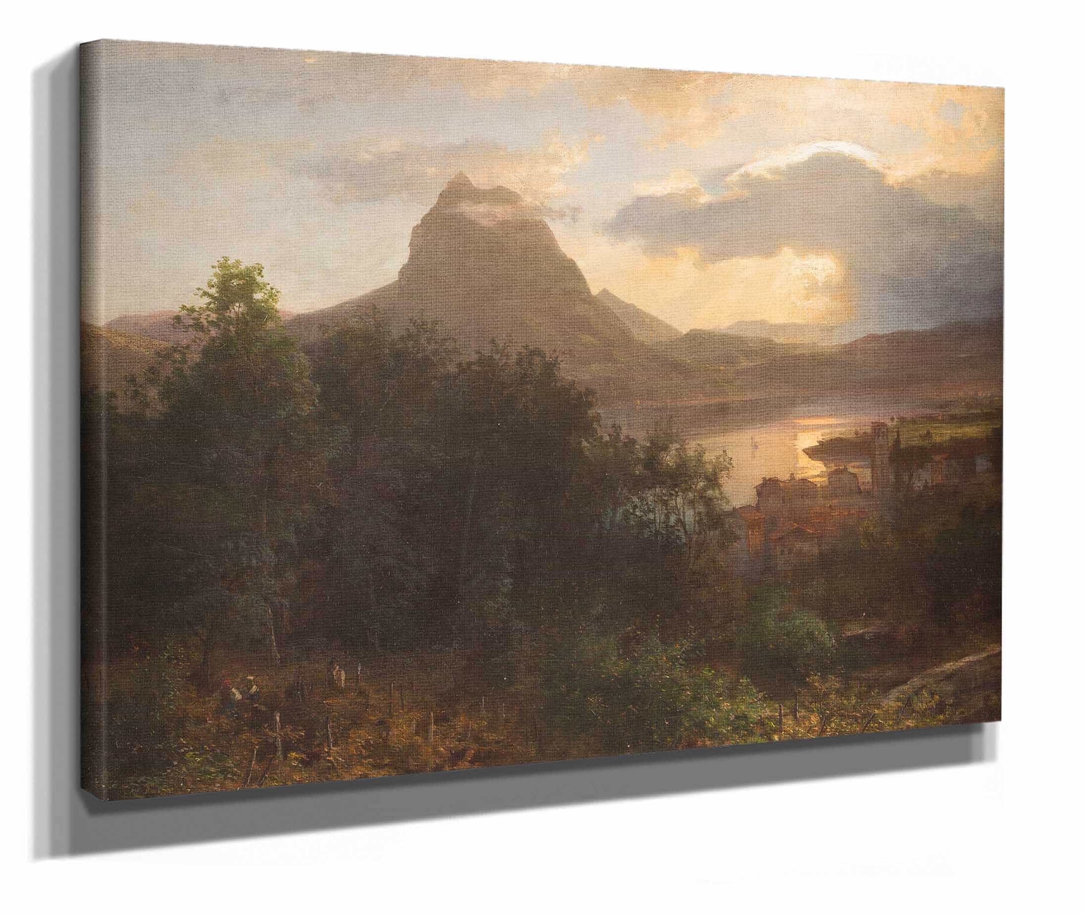 Grape Harvest In The Evening by Oswald Achenbach - Image 2