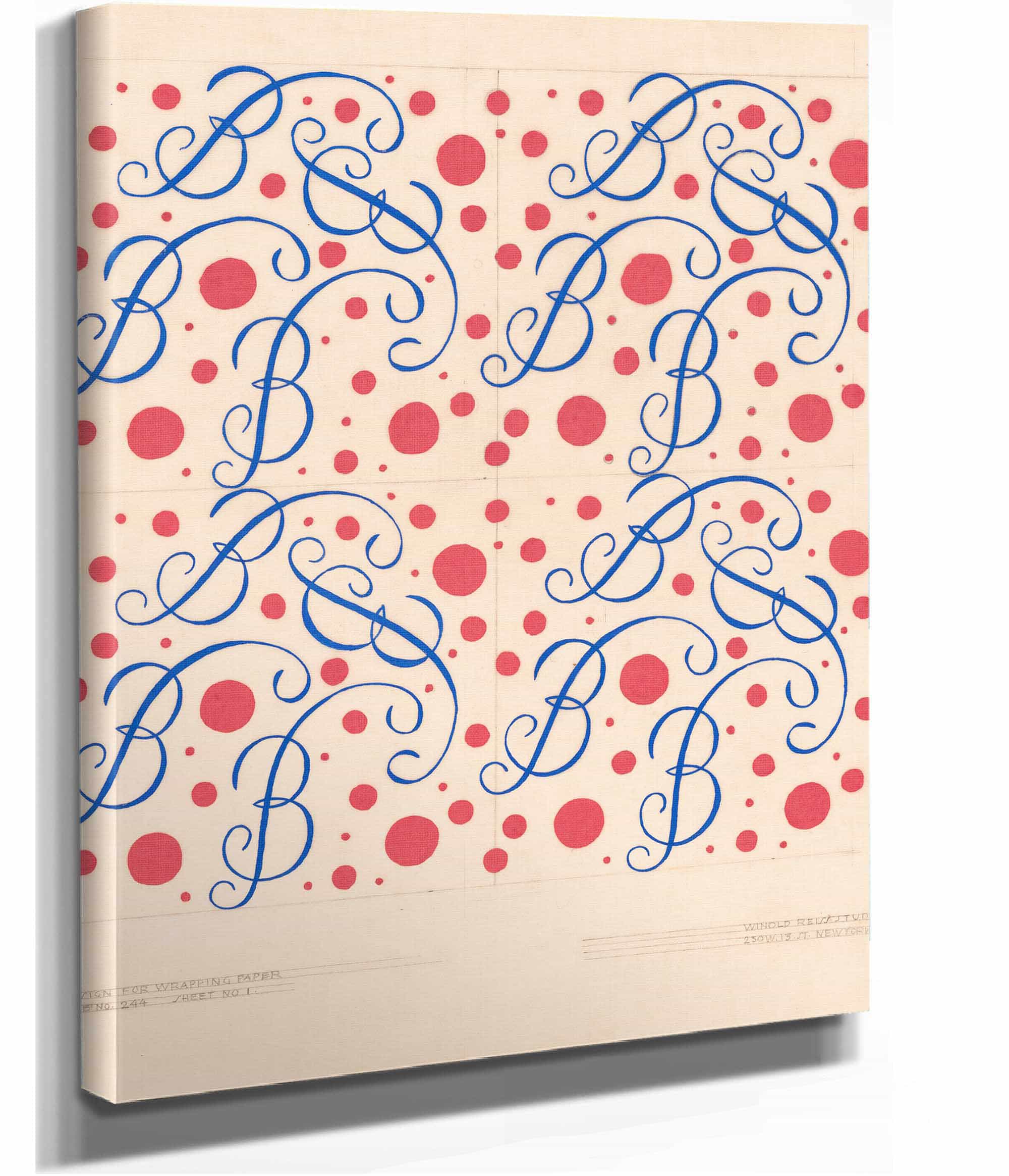 Graphic Design Drawings For Barricini Candy Packages by Winold Reiss - Image 2