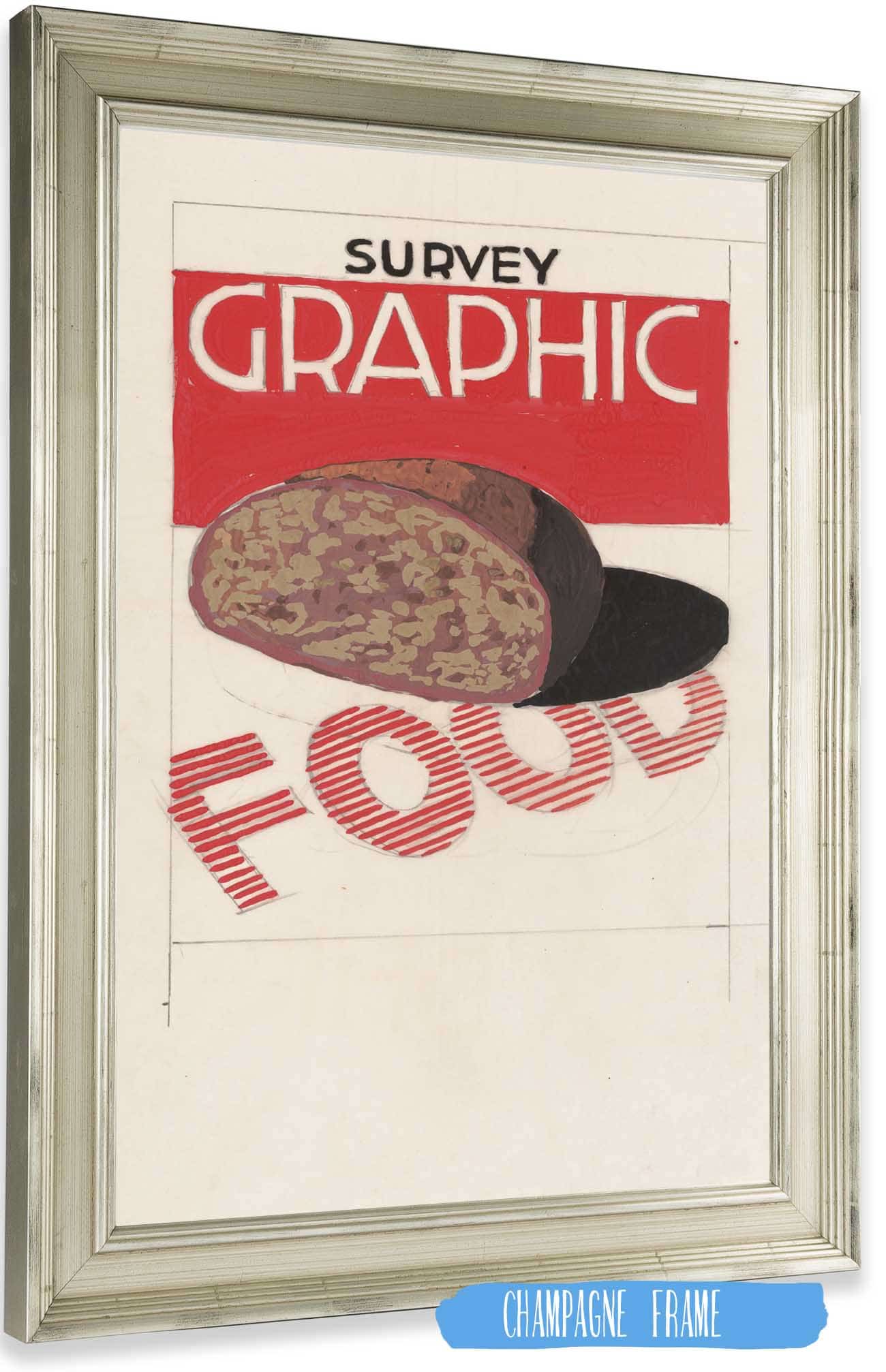 Graphic Design For Cover Of Survey Graphic Magazine Food by Winold Reiss