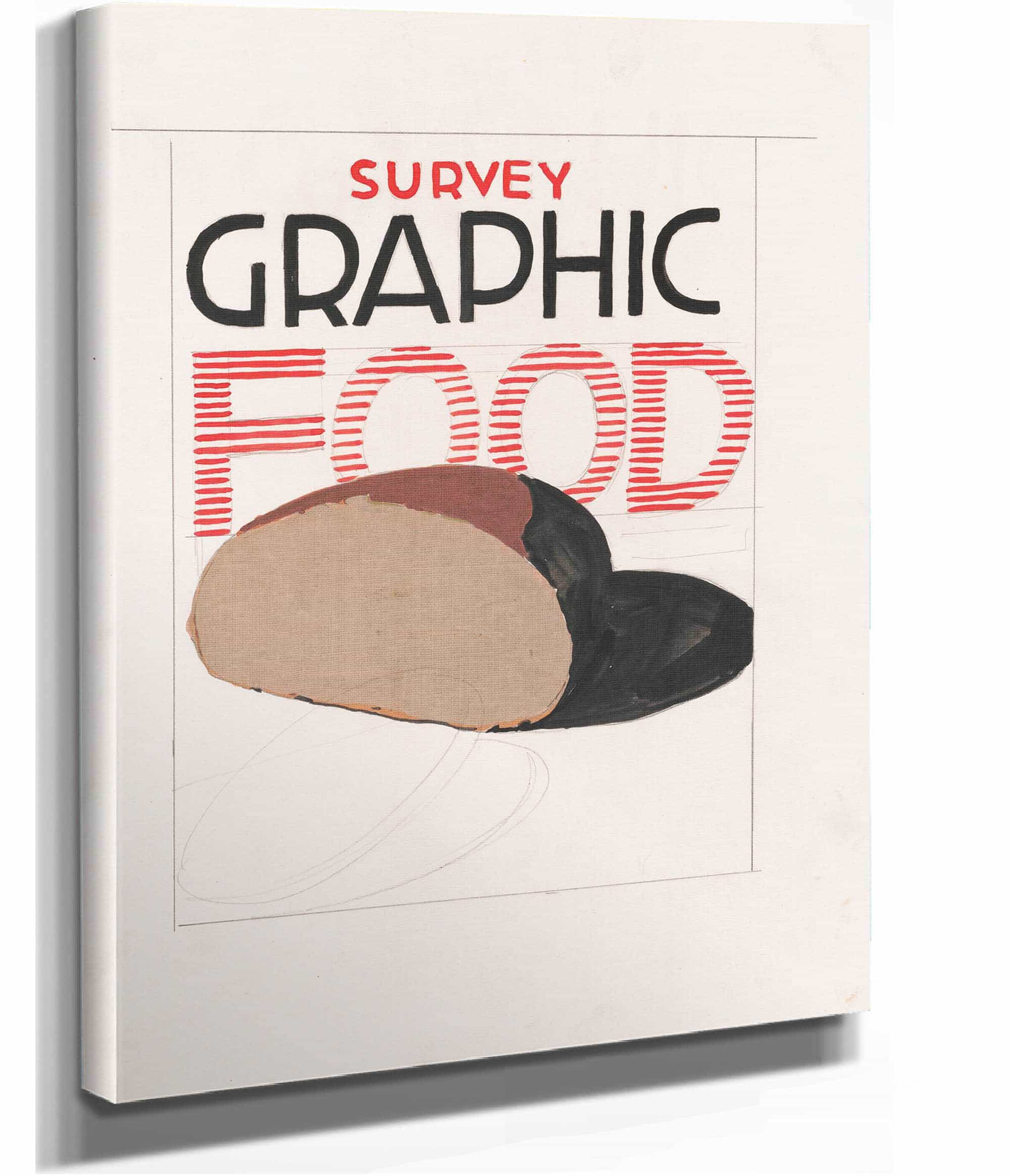 Graphic Design For Cover Of Survey Graphic Magazine Food by Winold Reiss - Image 3