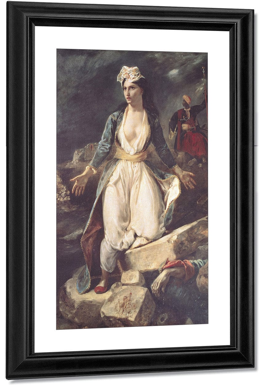 Greece Expiring On The Ruins Of Missolonghi By Ferdinand Victor Eugene Delacroix - Image 3