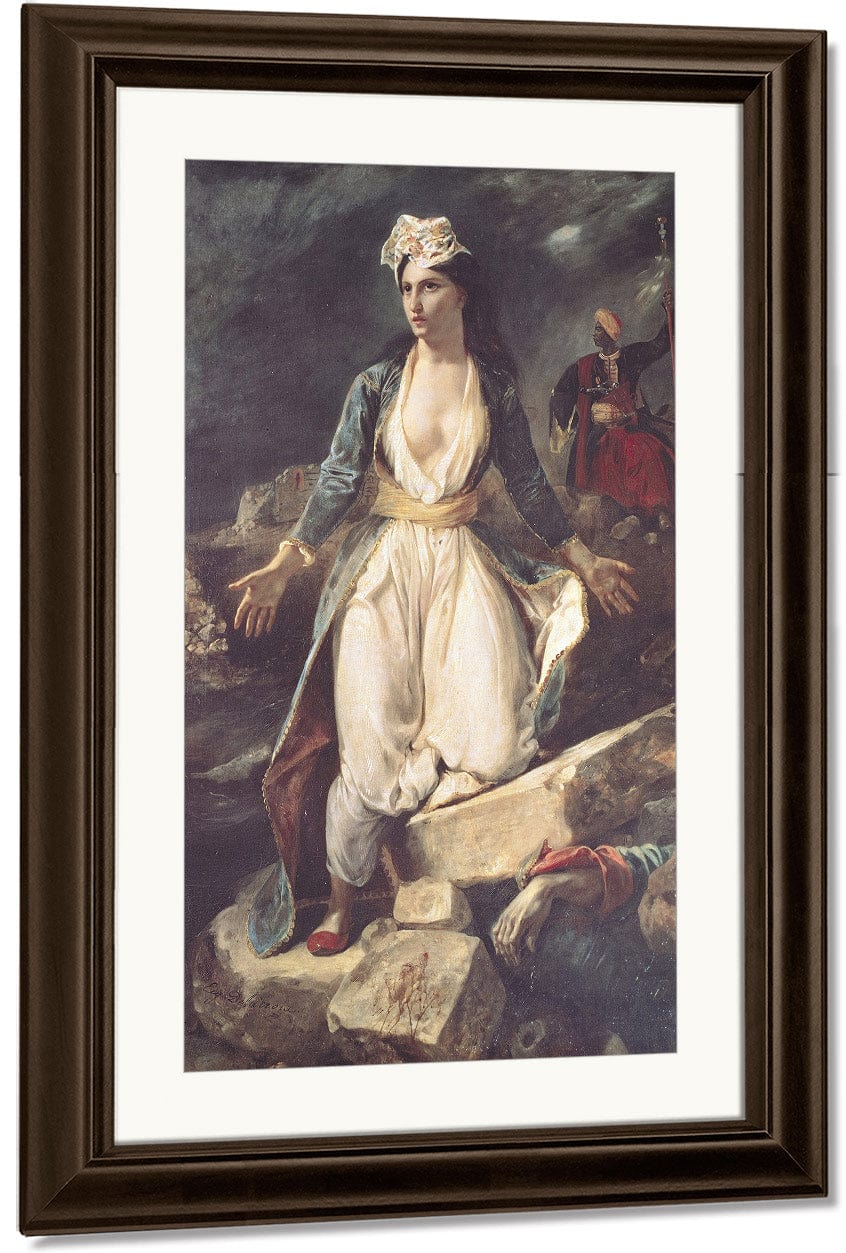 Greece Expiring On The Ruins Of Missolonghi By Ferdinand Victor Eugene Delacroix - Image 4
