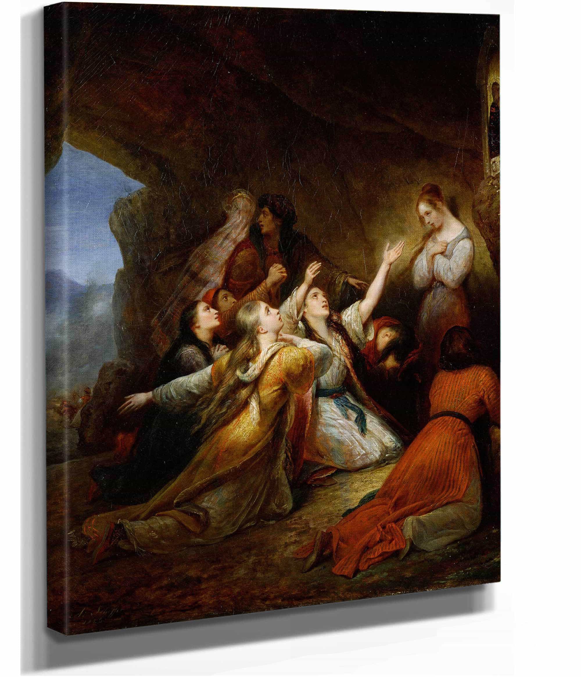 Greek Women Imploring At The Virgin Of Assistance by Ary Scheffer - Image 2