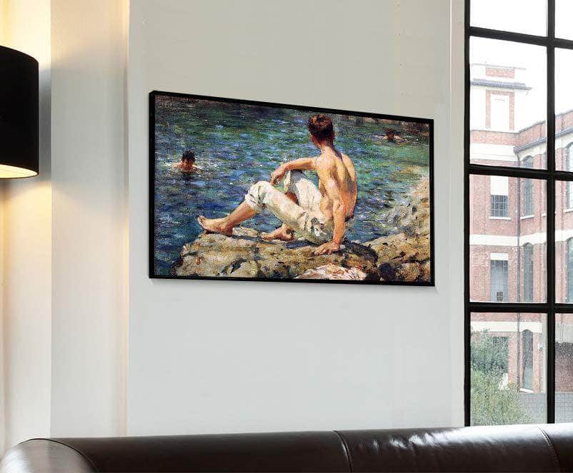 Green And Gold Painting Henry Scott Tuke Canvas Art - Image 4