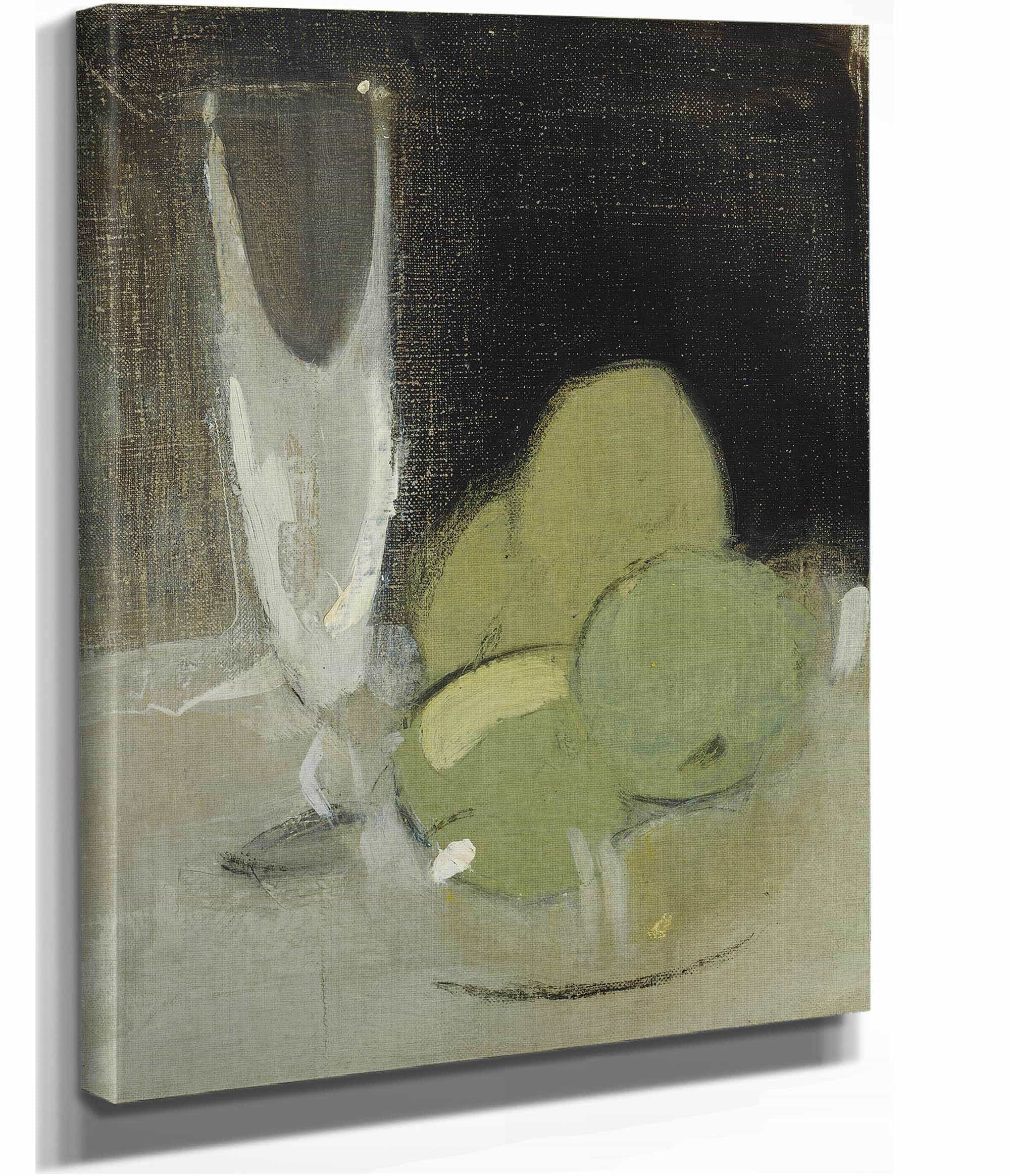 Green Apples And Champagne Glass by Helene Schjerfbeck - Image 2