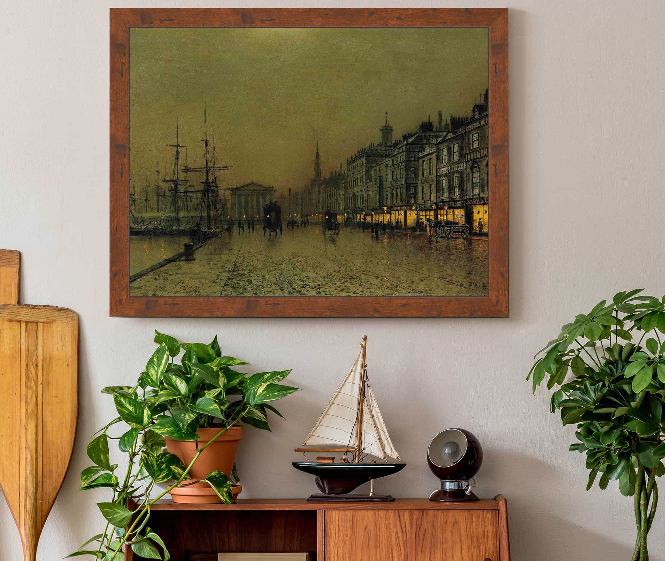 Greenock Dockside By Night by John Atkinson Grimshaw - Image 3