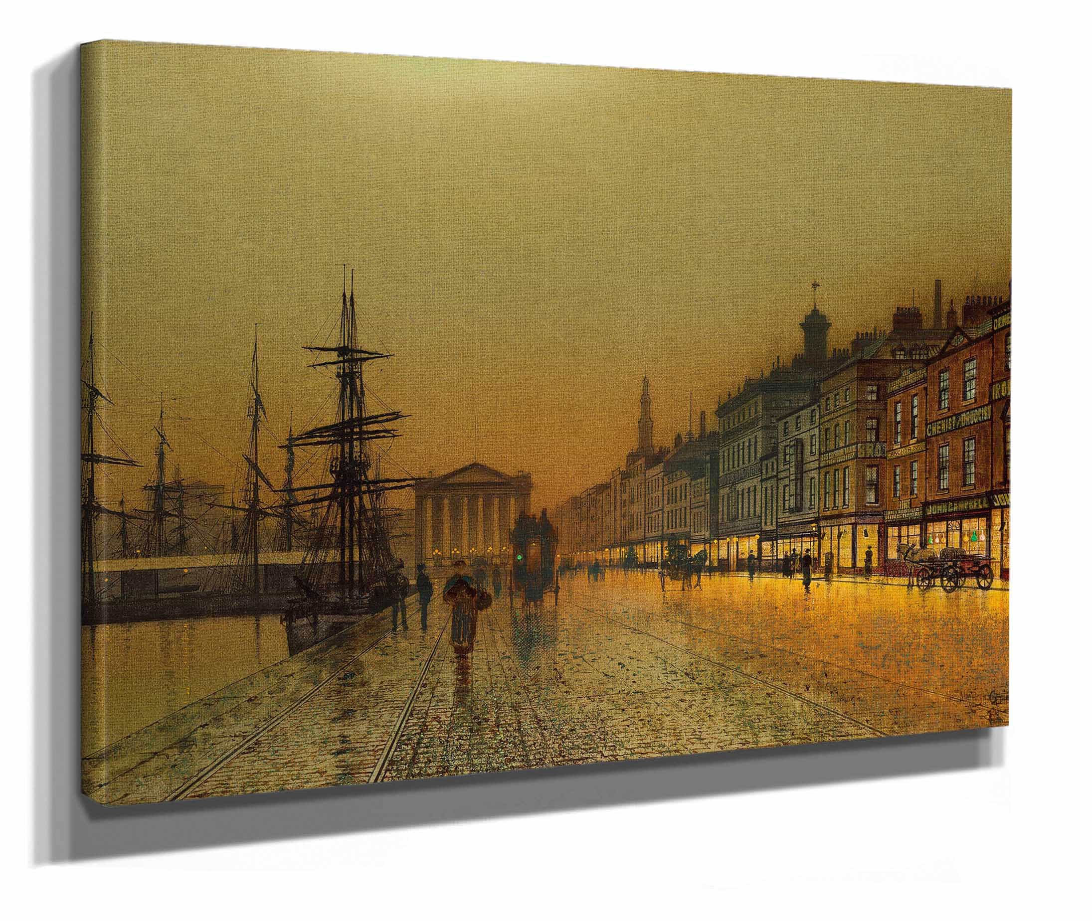 Greenock Harbour At Night by John Atkinson Grimshaw - Image 2