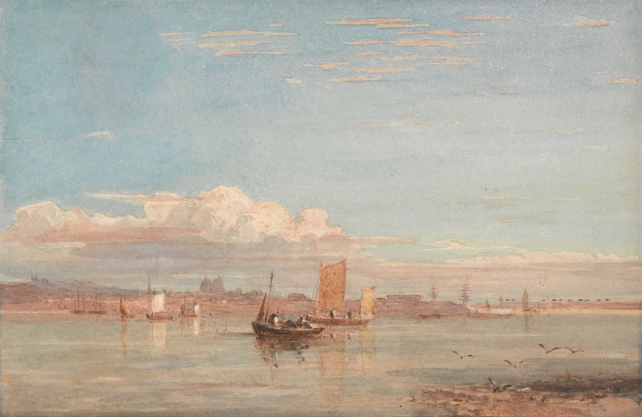 Greenwich Hospital From Woolwich Reach S by David Cox - Image 2