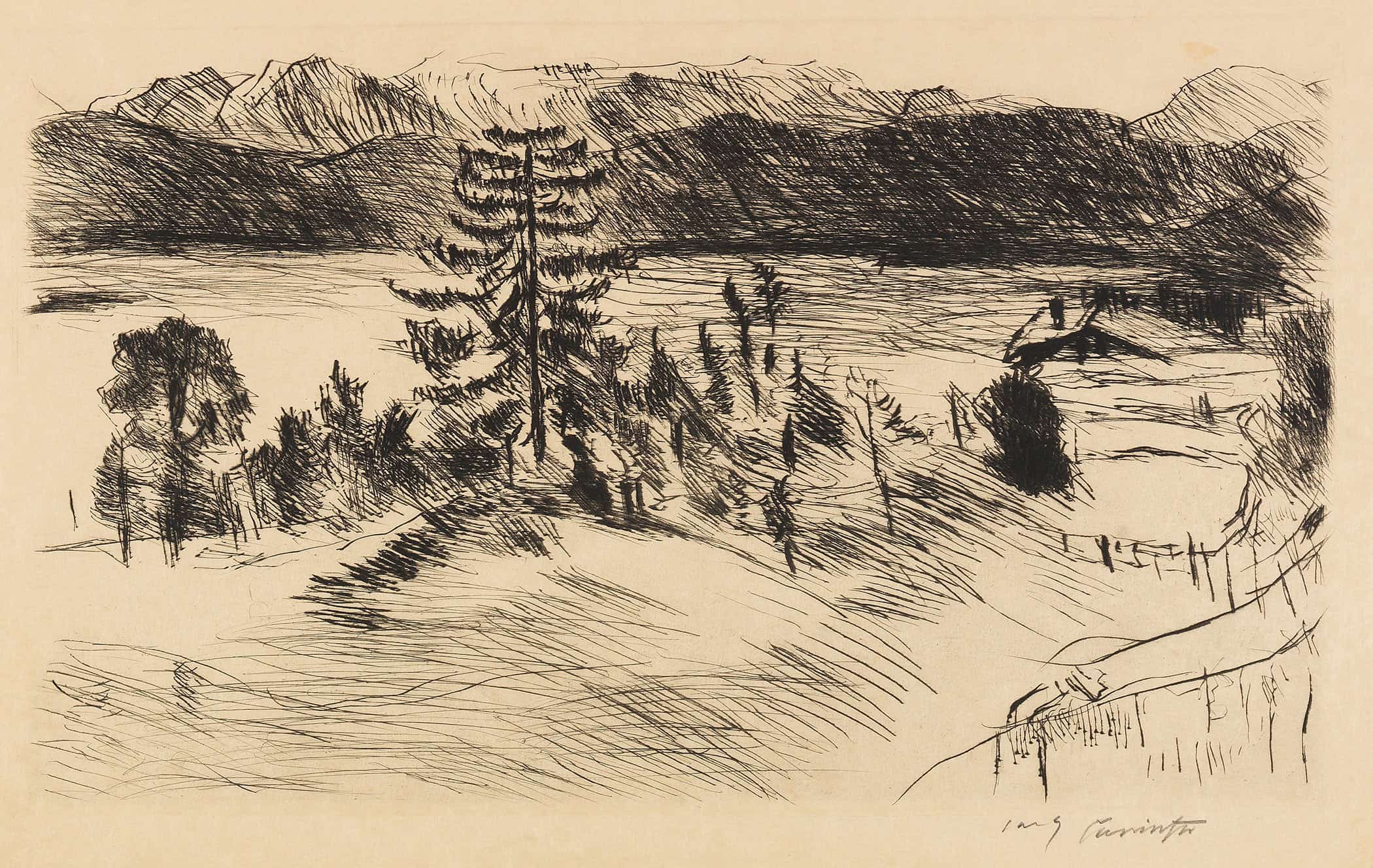 Grobe Walchenseelandschaft by Lovis Corinth - Image 2