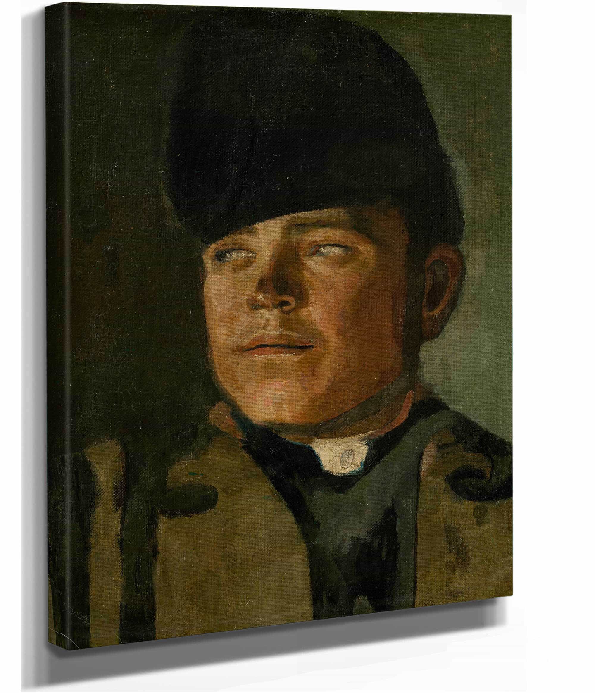 Groom In A Fur Cap by Ladislav Mednyanszky - Image 2