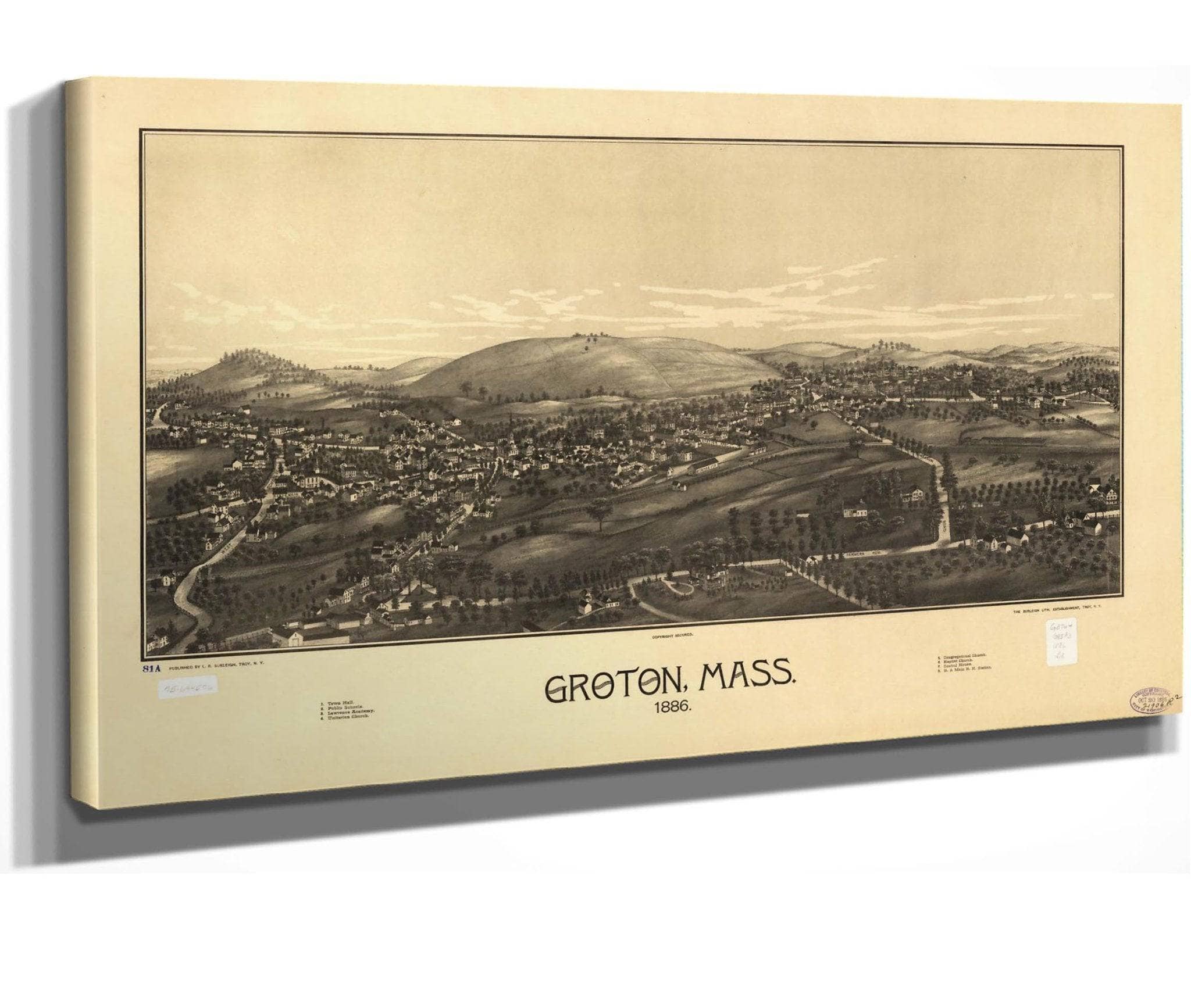 Groton Mass 1886 State Of Massachusetts
