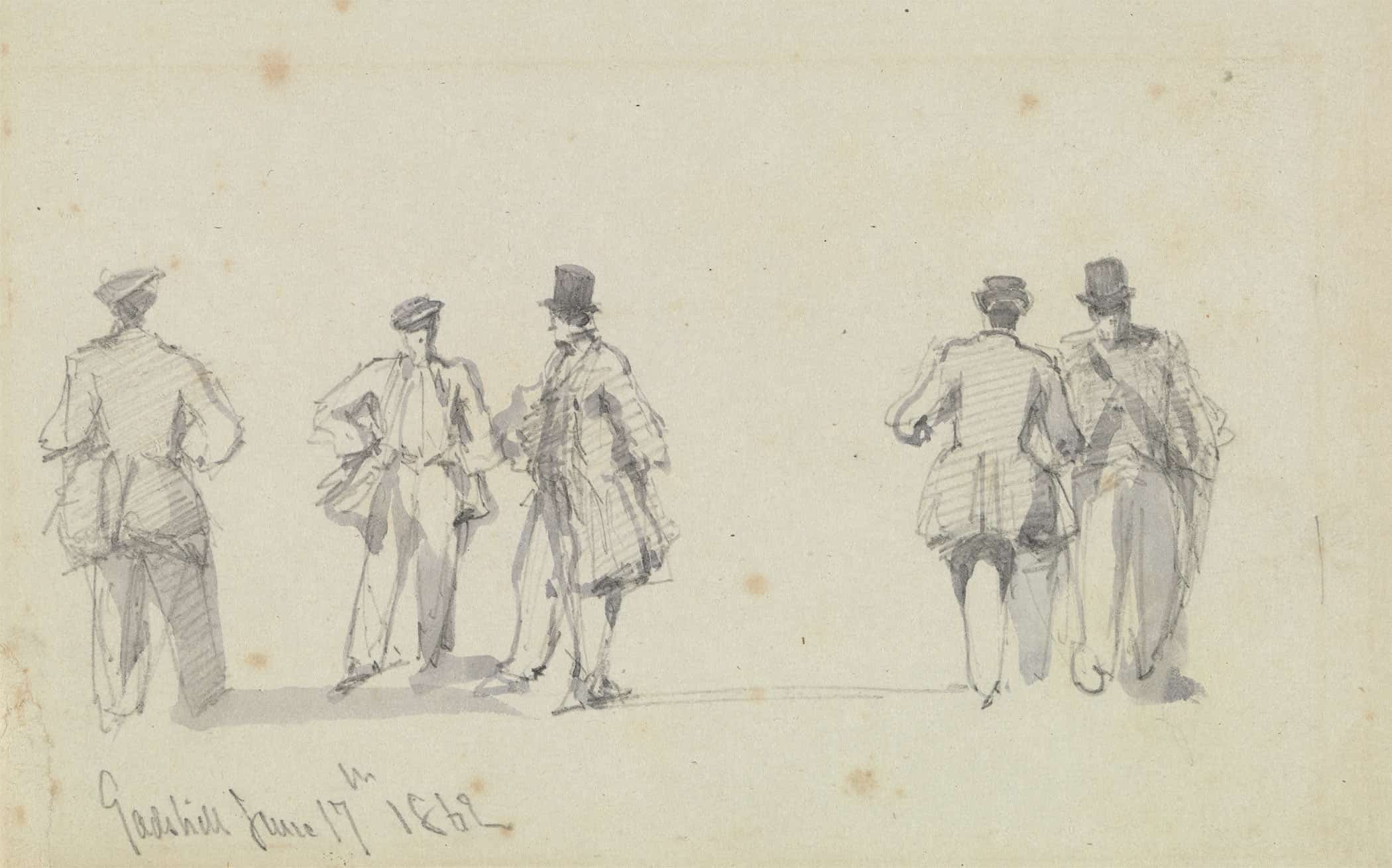 Group Of Figures Gadshill by David Roberts - Image 2